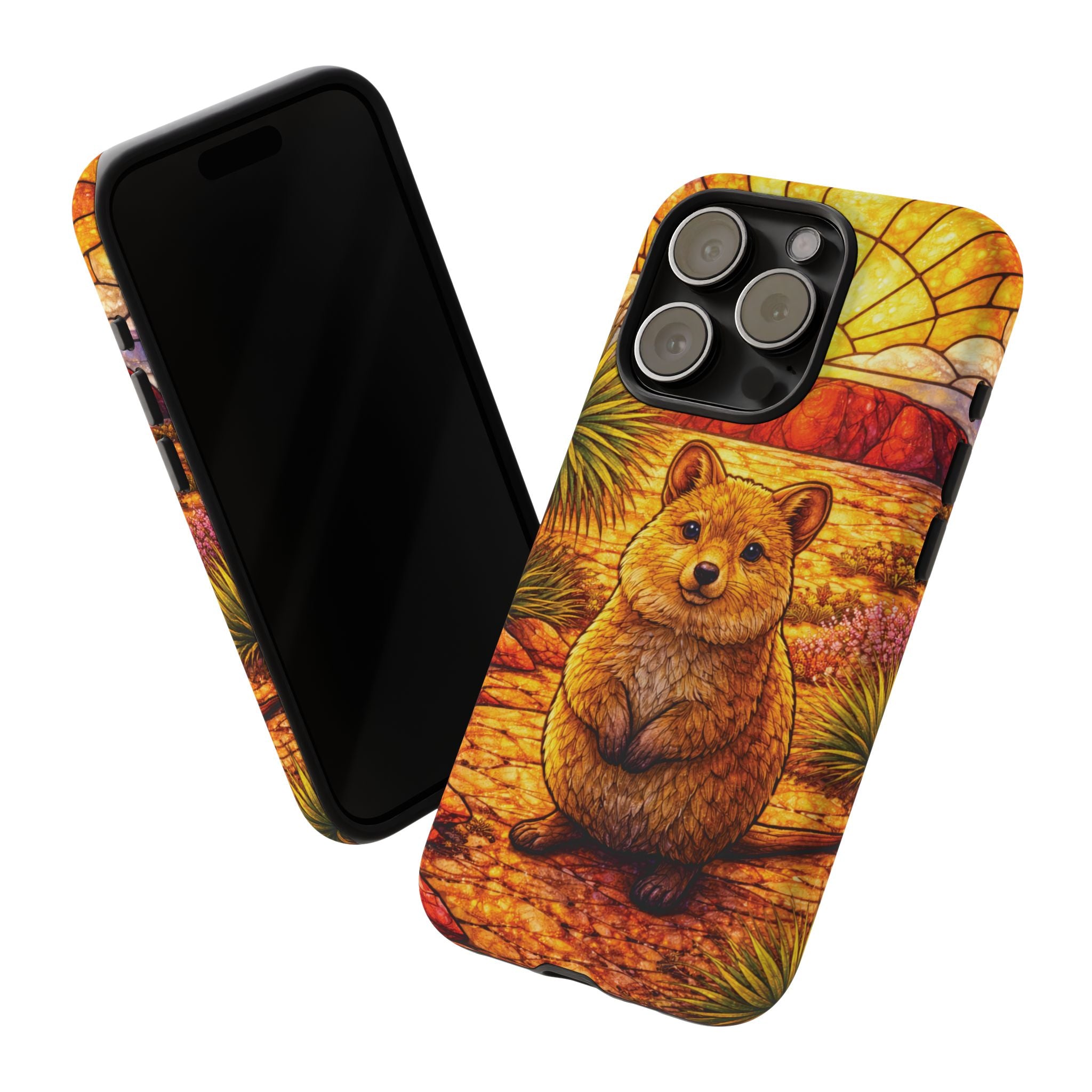 Quokka Stained-Glass Phone Case — Galaxy, iPhone & Pixel
