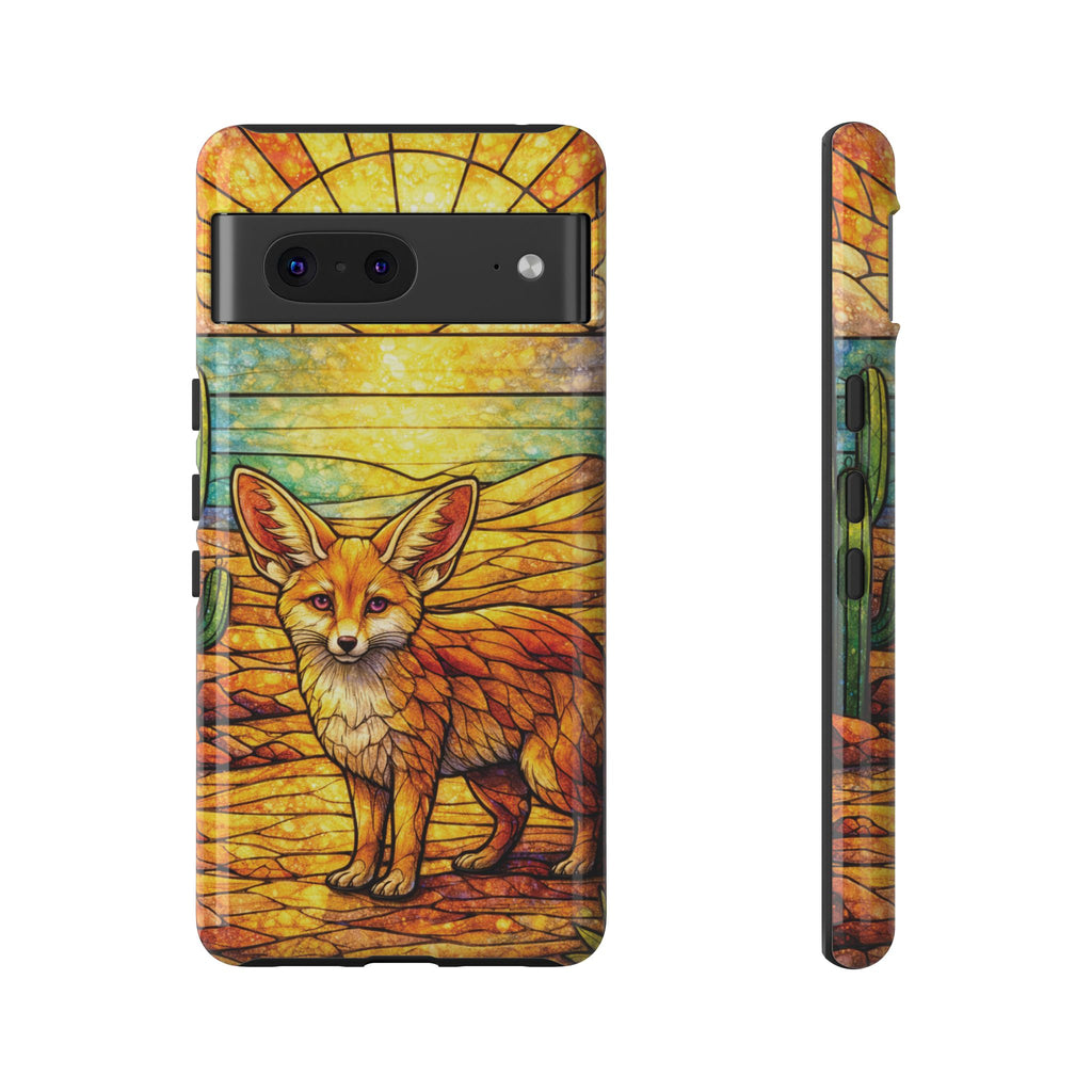 Desert Fox Stained Glass Phone Case — Galaxy & iPhone Pixel Compatible