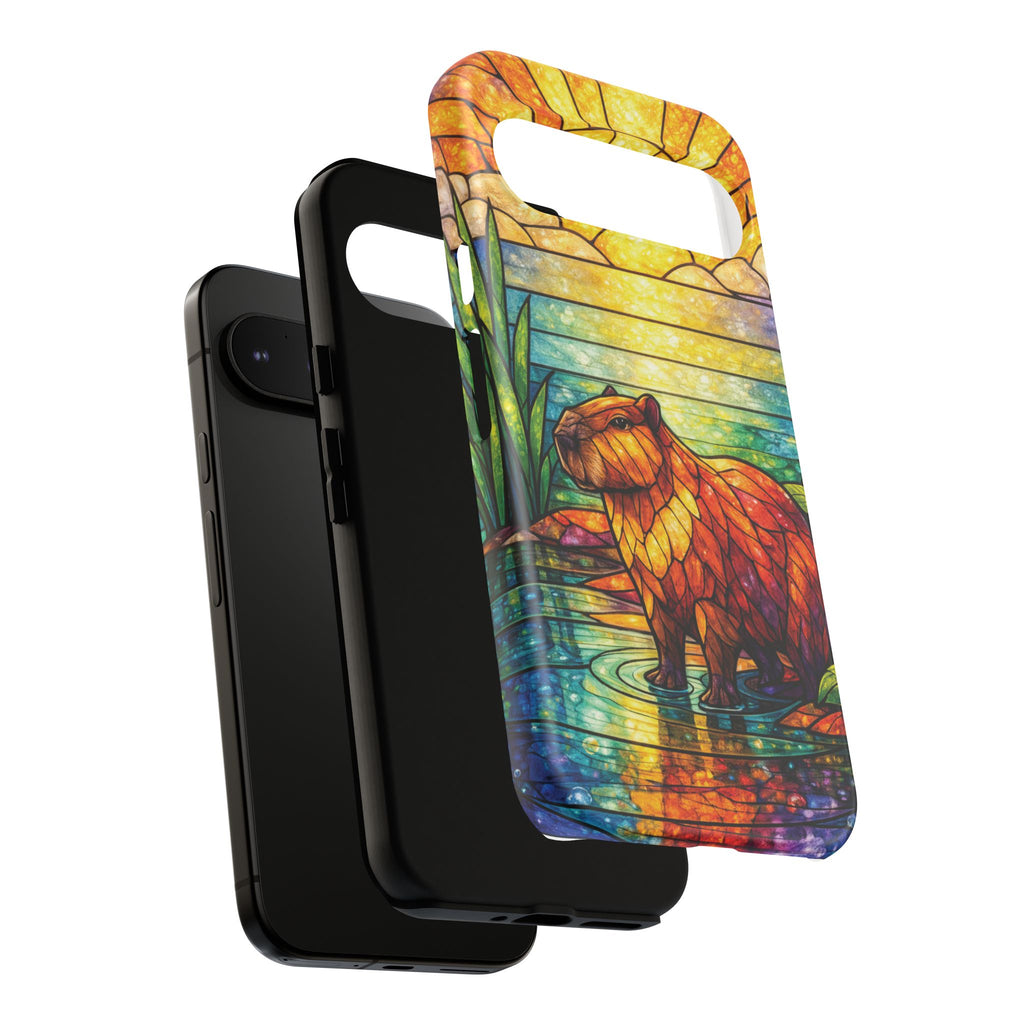 Capybara Stained Glass Galaxy Phone Case — "Tough Cases"