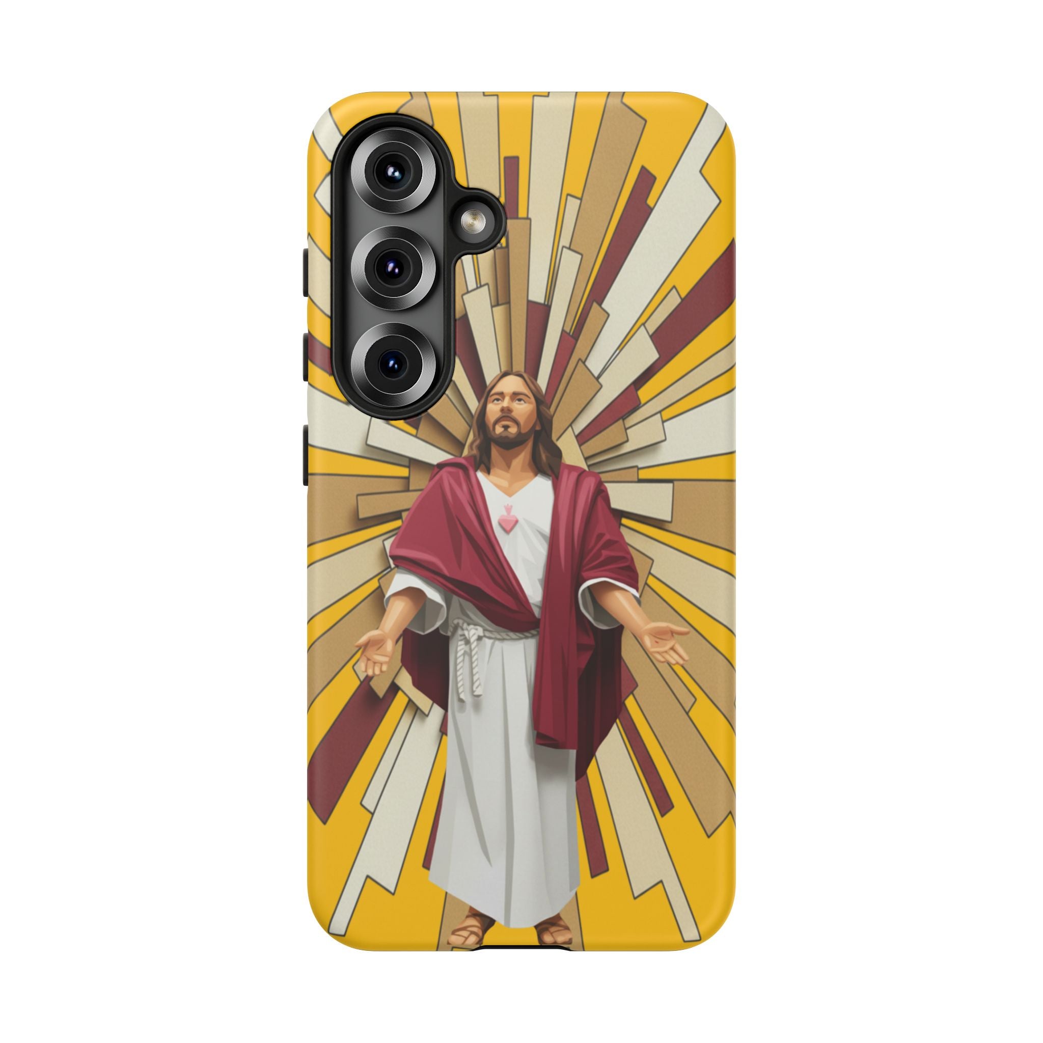 Radiant Jesus Art Phone Case | Christian Faith Inspirational Protective Cover