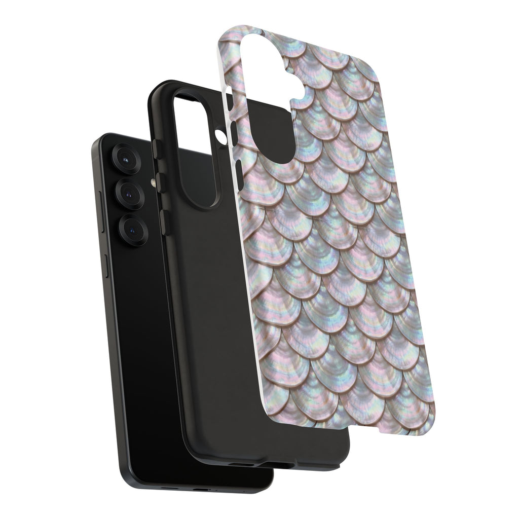 Mother of Pearl Scallop Scale Phone Case — Luxury Galaxy iPhone & Pixel