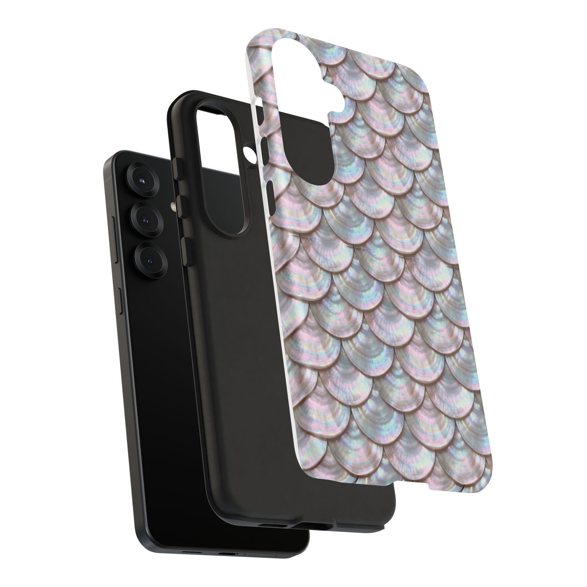 Mother of Pearl Scallop Scale Phone Case — Luxury Galaxy iPhone & Pixel