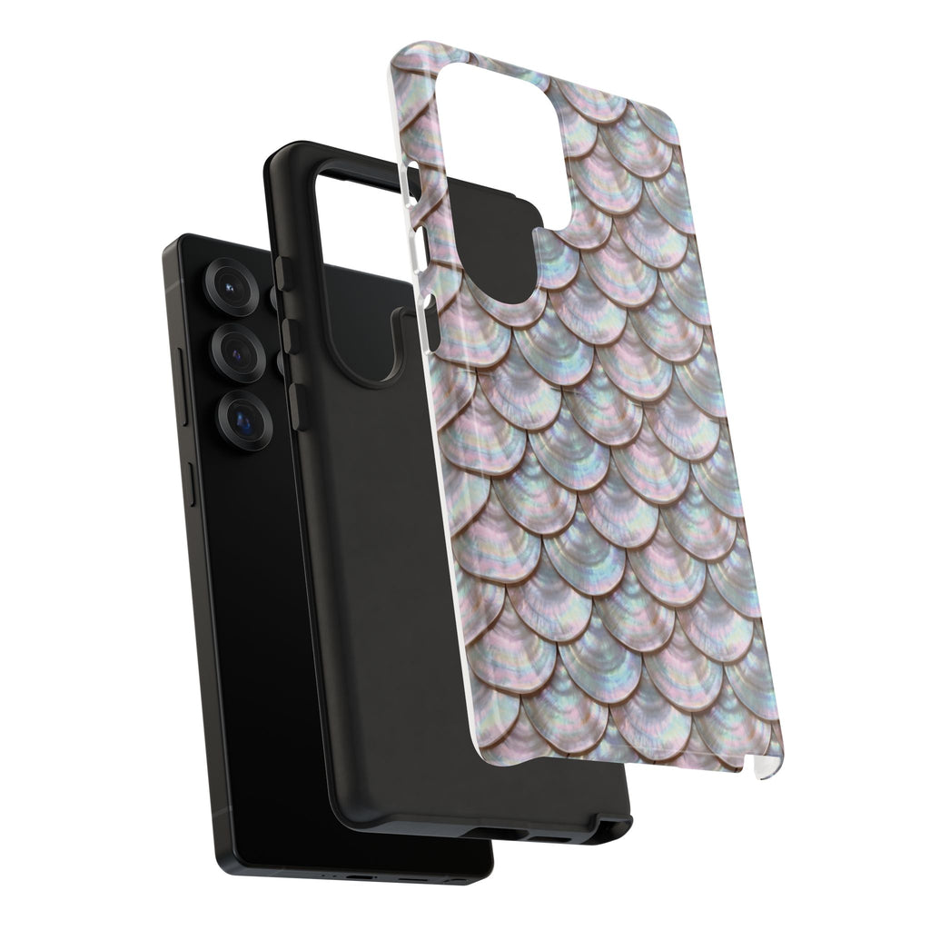 Mother of Pearl Scallop Scale Phone Case — Luxury Galaxy iPhone & Pixel