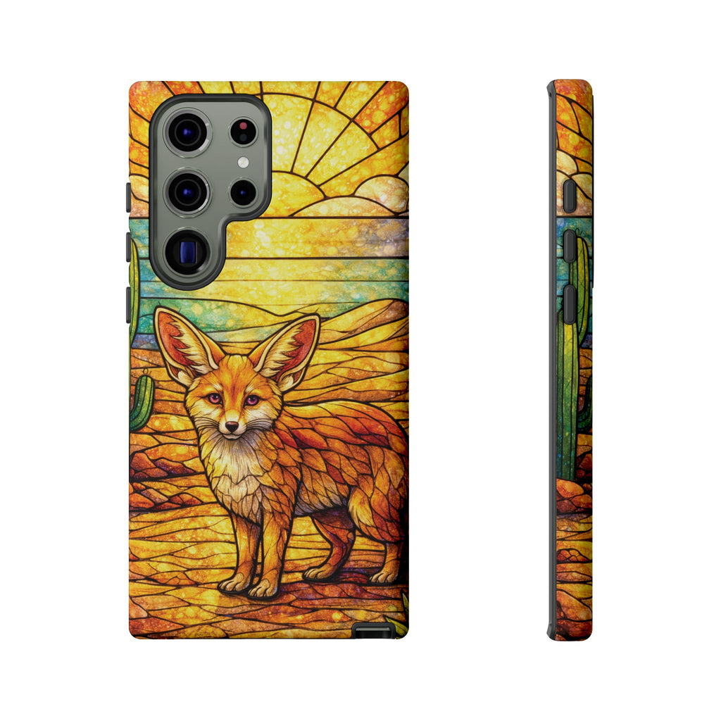 Desert Fox Stained Glass Phone Case — Galaxy & iPhone Pixel Compatible