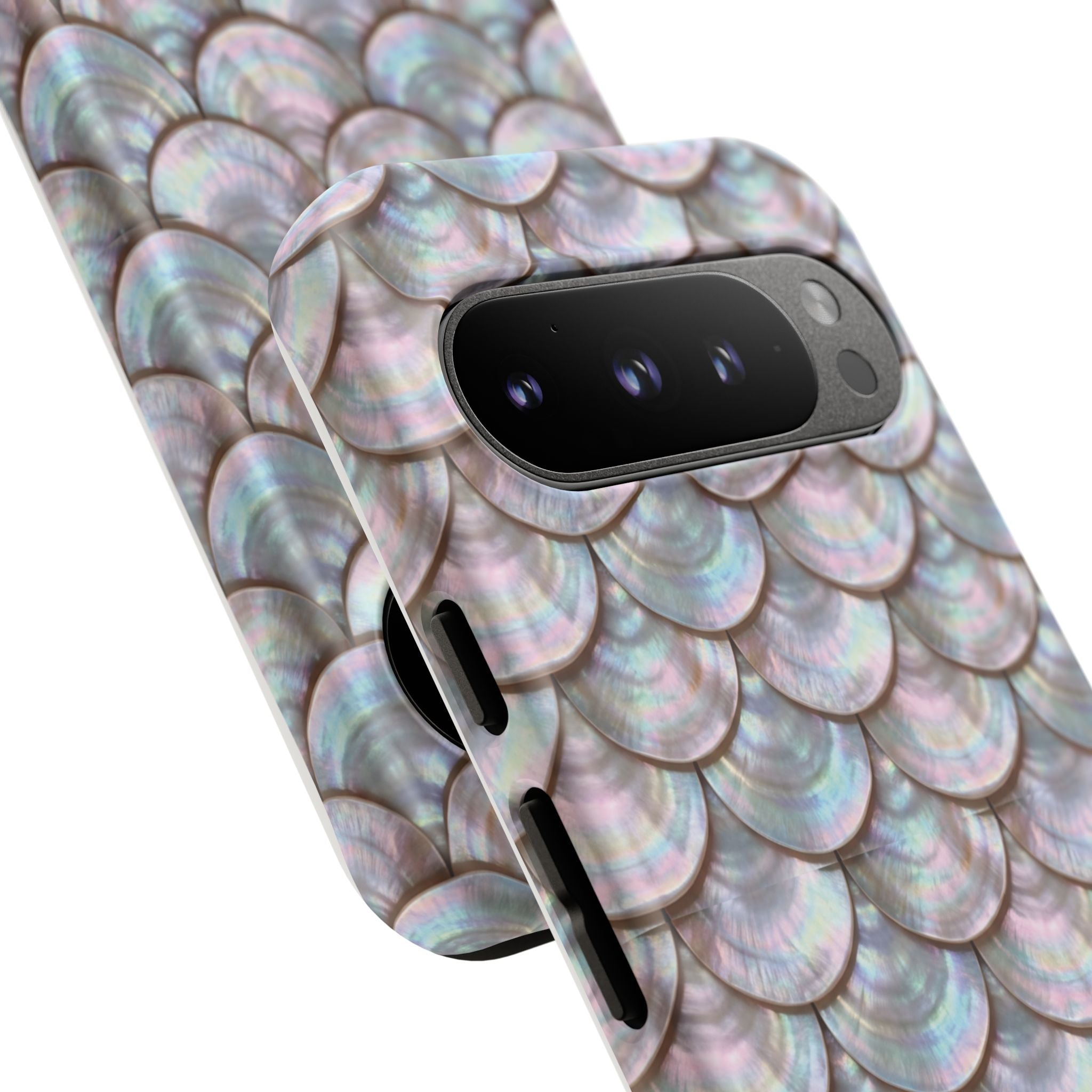 Mother of Pearl Scallop Scale Phone Case — Luxury Galaxy iPhone & Pixel