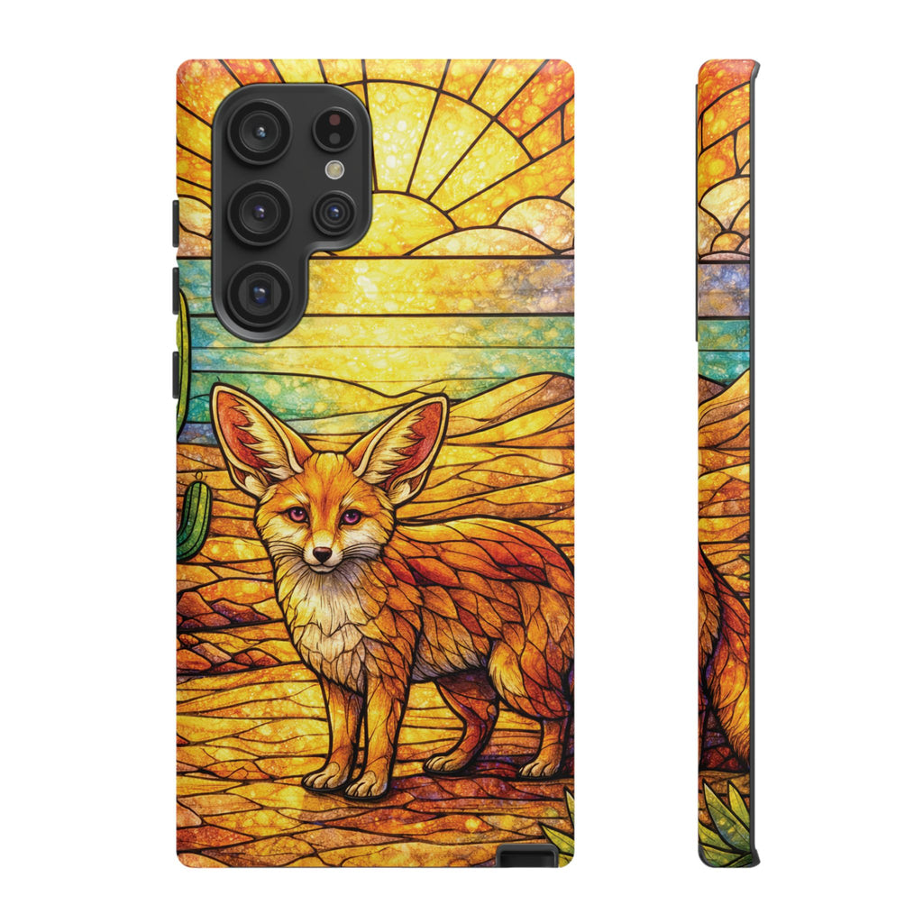 Desert Fox Stained Glass Phone Case — Galaxy & iPhone Pixel Compatible