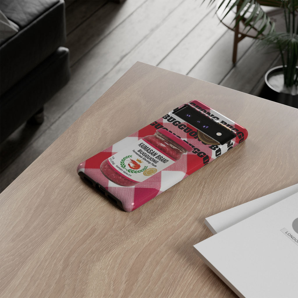 Red Gingham Phone Case Filipino Food Lover Gingham Pattern Phone Accessory Foodie Philippine Cuisine Lover Gift for Foodies