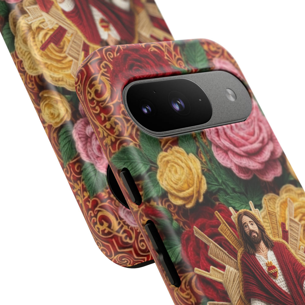 Jesus Resurrection faux-yarn phone case | Resurrection artwork phone case