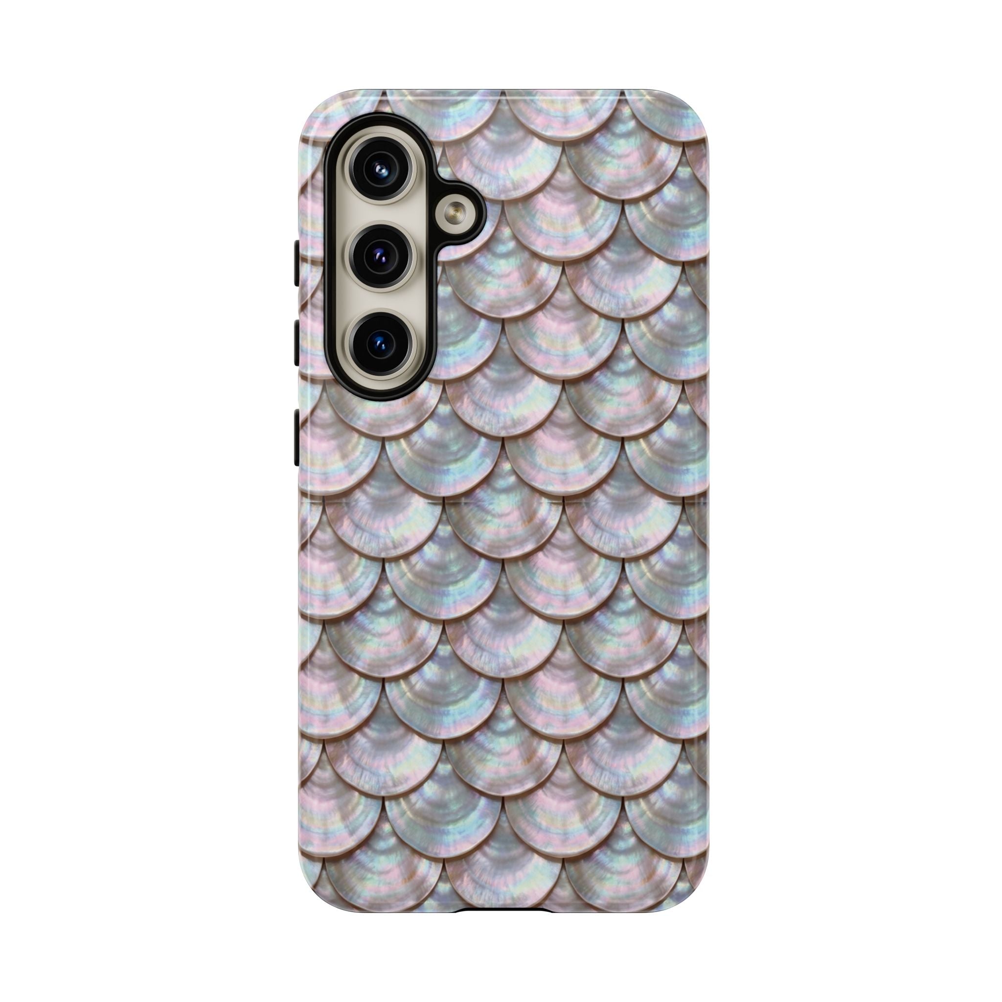 Mother of Pearl Scallop Scale Phone Case — Luxury Galaxy iPhone & Pixel