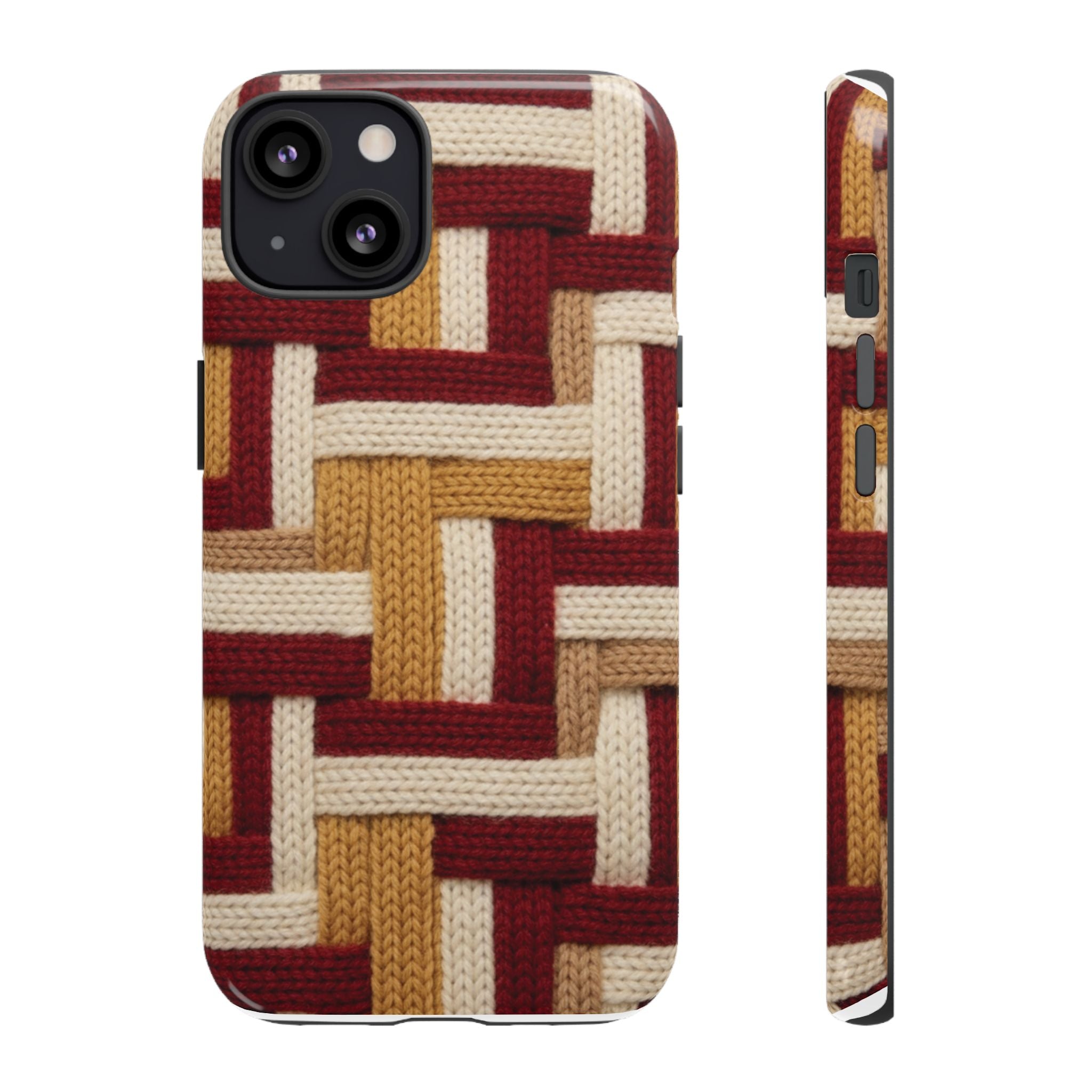 Yarn Pattern Phone Case Cozy Knit Texture Smartphone Protective Cover Elegant Design Mobile Device Cases for Samsung iPhone Pixel Models