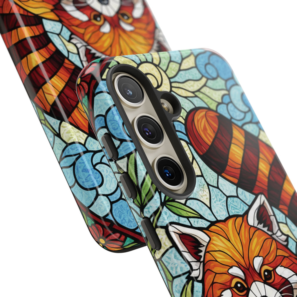 Red Panda Stained Glass Phone Case | Samsung iPhone Pixel
