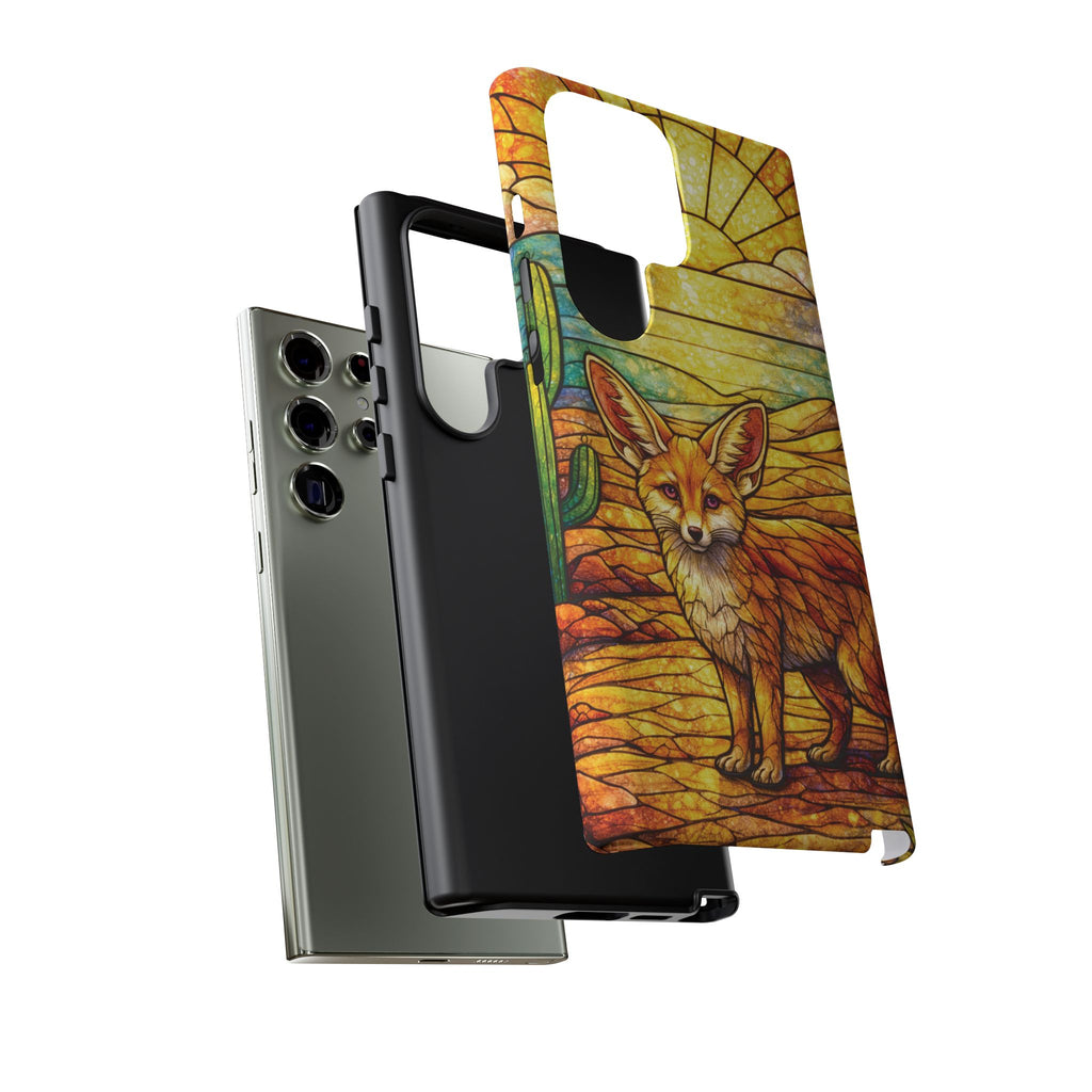 Desert Fox Stained Glass Phone Case — Galaxy & iPhone Pixel Compatible
