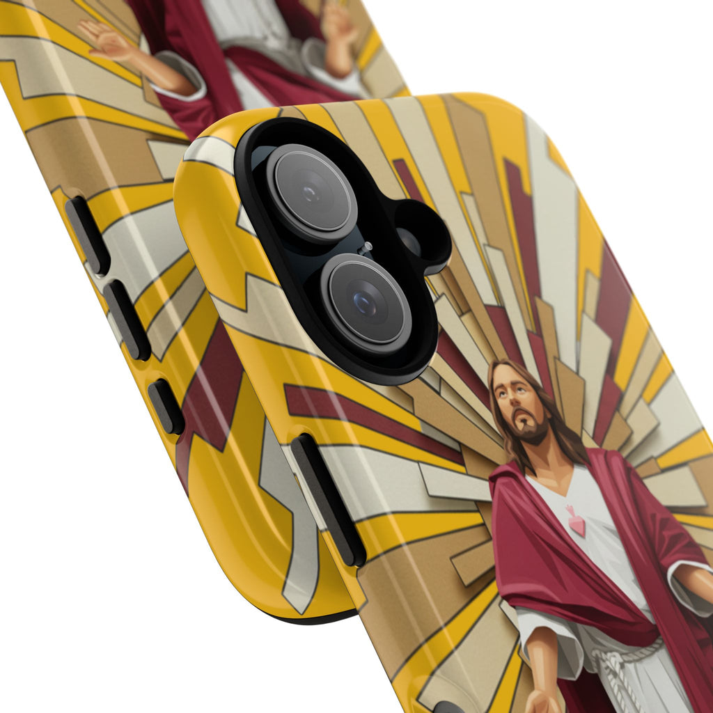 Radiant Jesus Art Phone Case | Christian Faith Inspirational Protective Cover