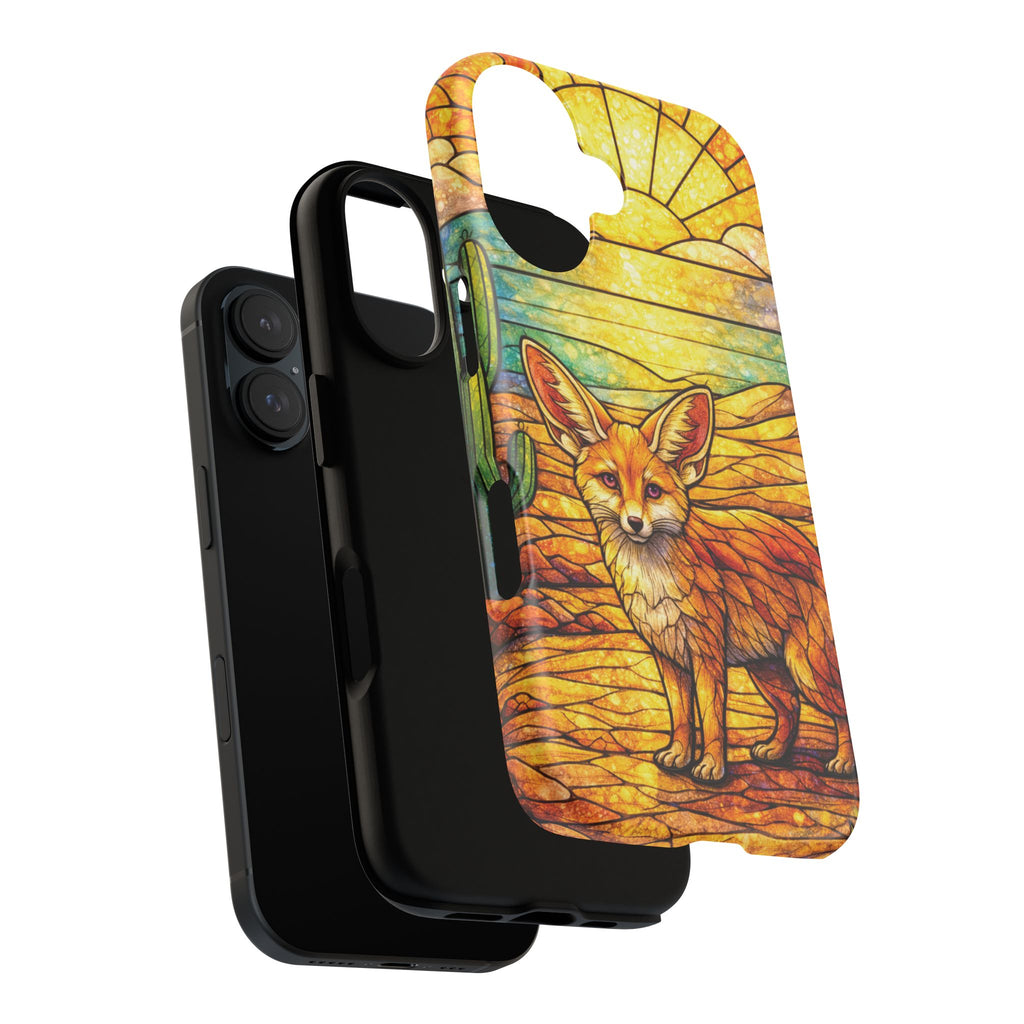 Desert Fox Stained Glass Phone Case — Galaxy & iPhone Pixel Compatible