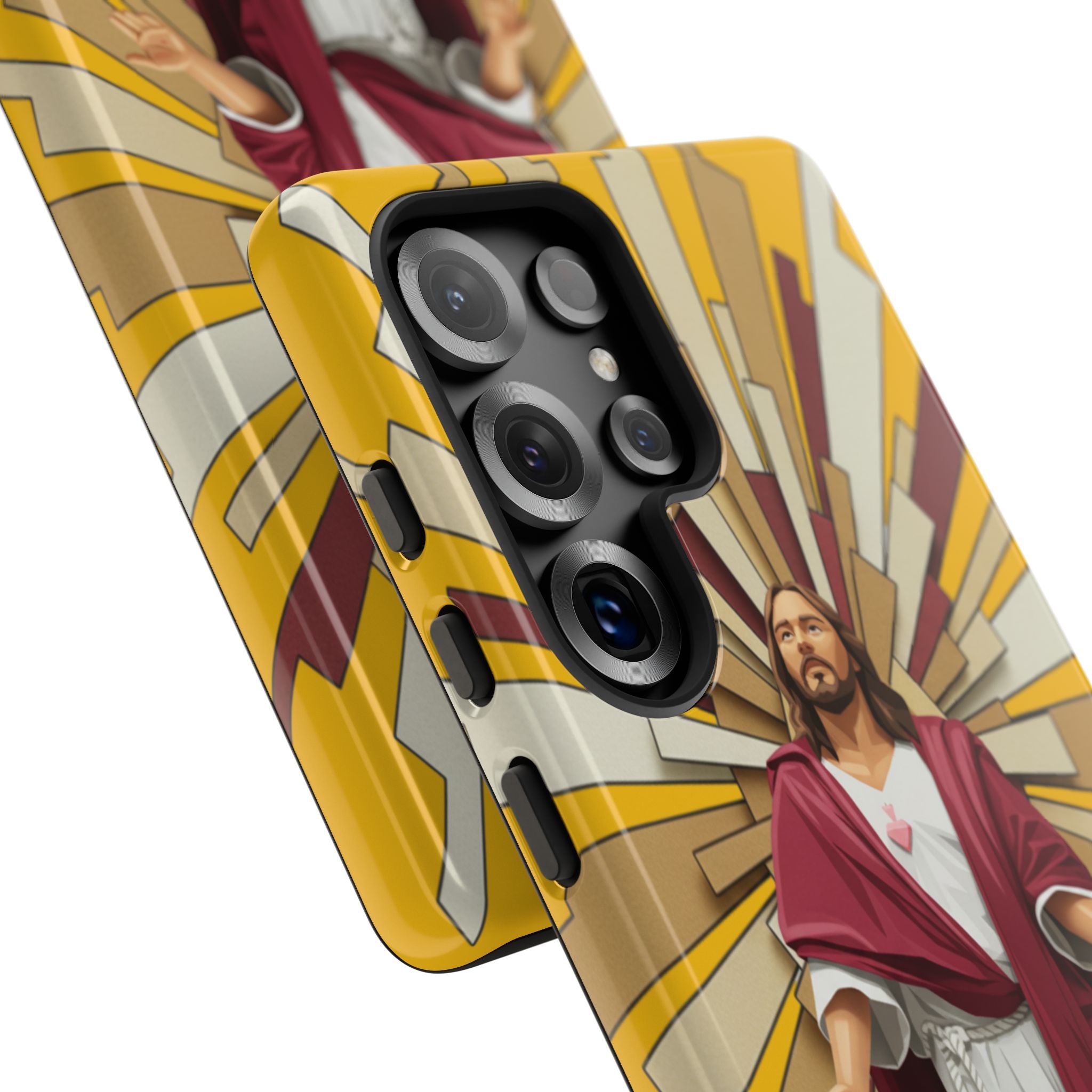 Radiant Jesus Art Phone Case | Christian Faith Inspirational Protective Cover