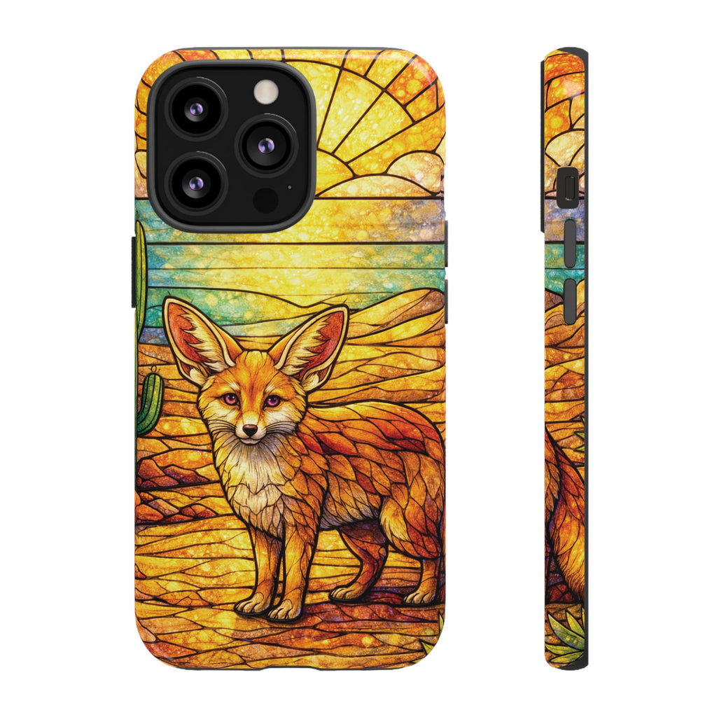 Desert Fox Stained Glass Phone Case — Galaxy & iPhone Pixel Compatible