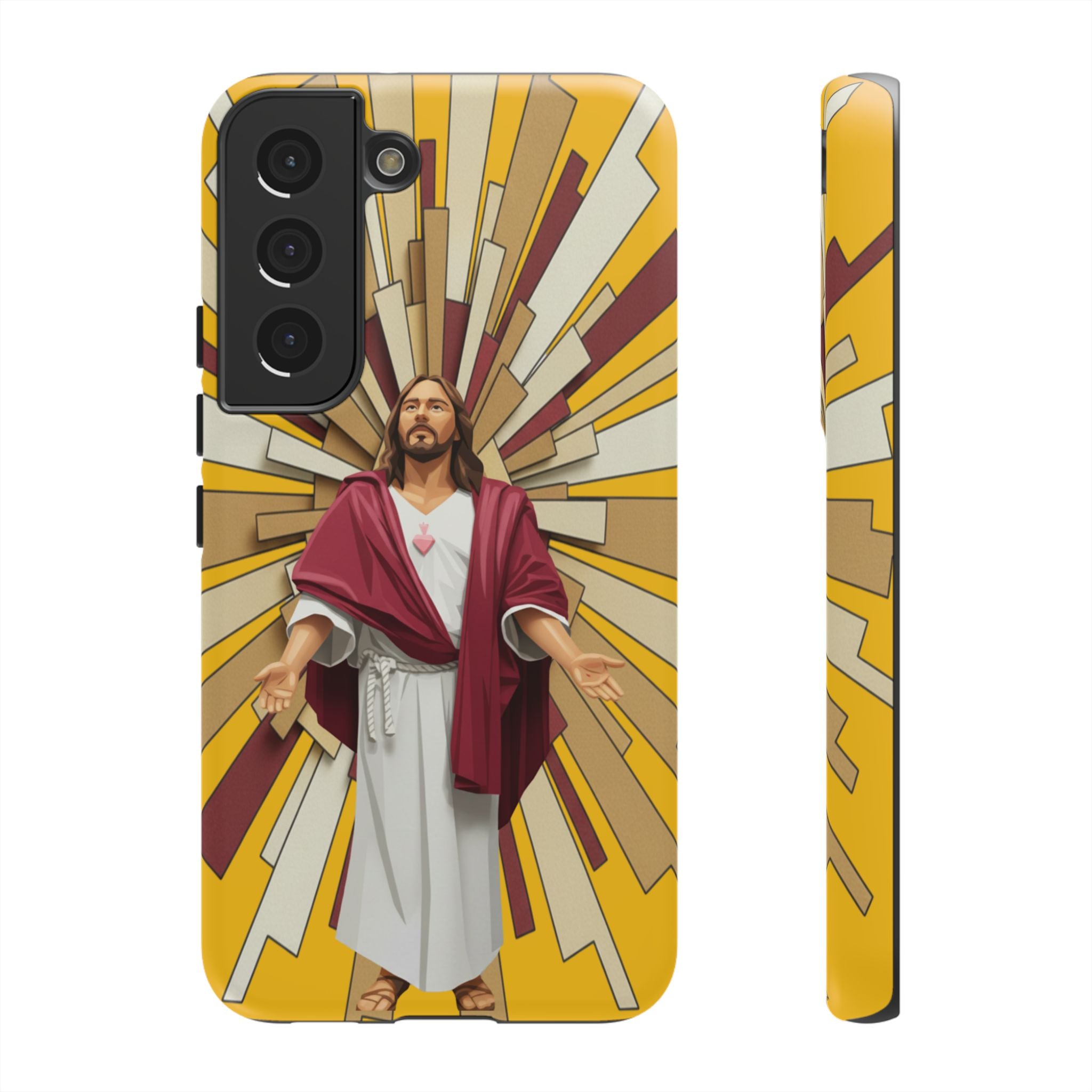 Radiant Jesus Art Phone Case | Christian Faith Inspirational Protective Cover