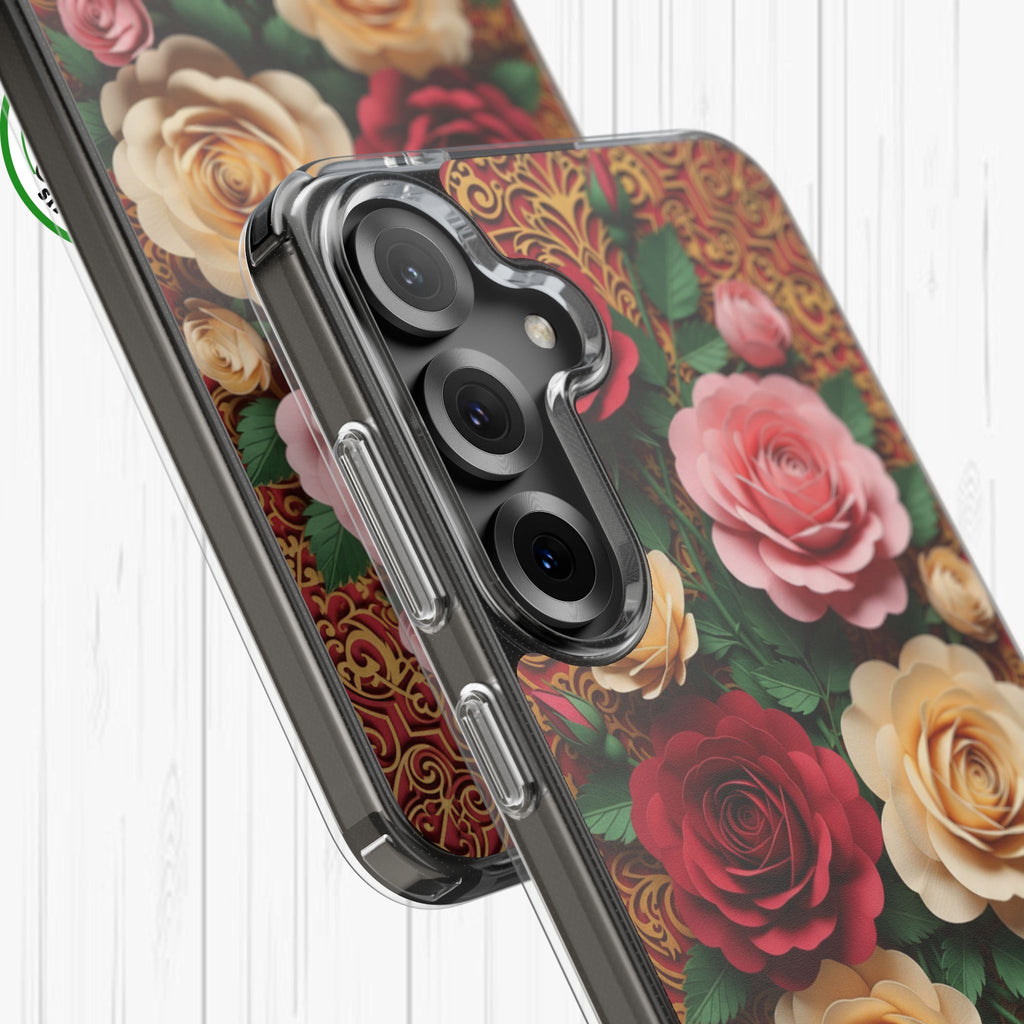 Cut-Paper Rose Bouquet Phone Case