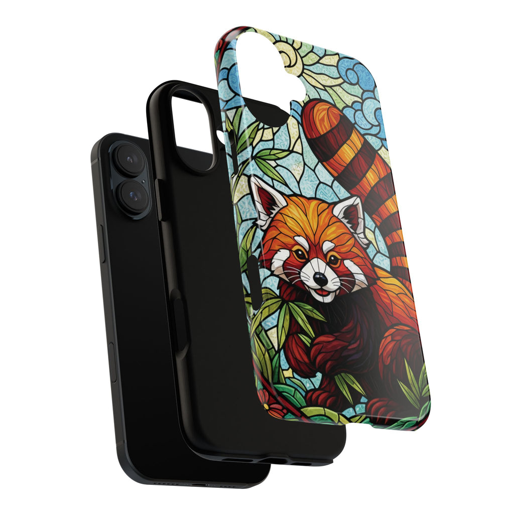 Red Panda Stained Glass Phone Case | Samsung iPhone Pixel