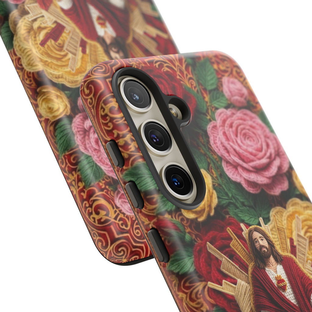 Jesus Resurrection faux-yarn phone case | Resurrection artwork phone case