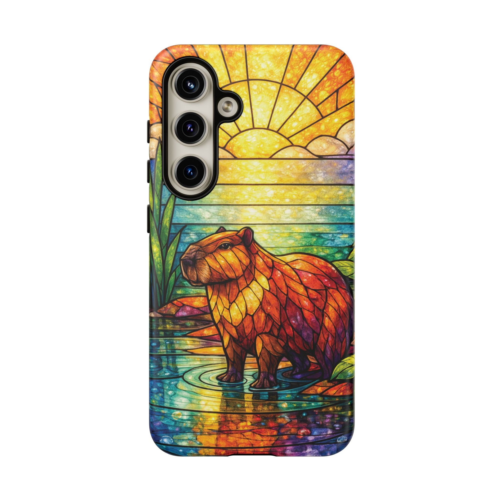 Capybara Stained Glass Galaxy Phone Case — "Tough Cases"