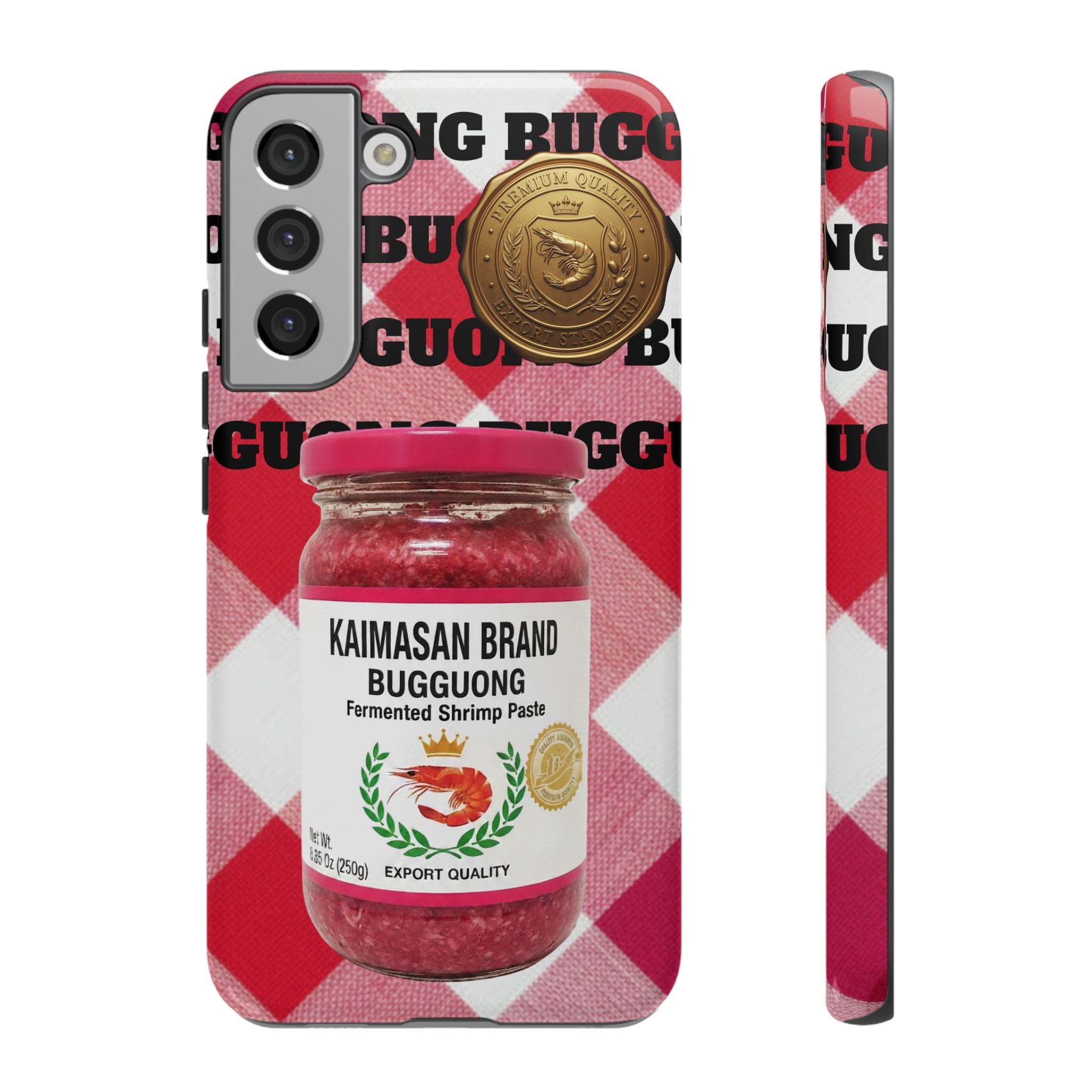 Red Gingham Phone Case Filipino Food Lover Gingham Pattern Phone Accessory Foodie Philippine Cuisine Lover Gift for Foodies