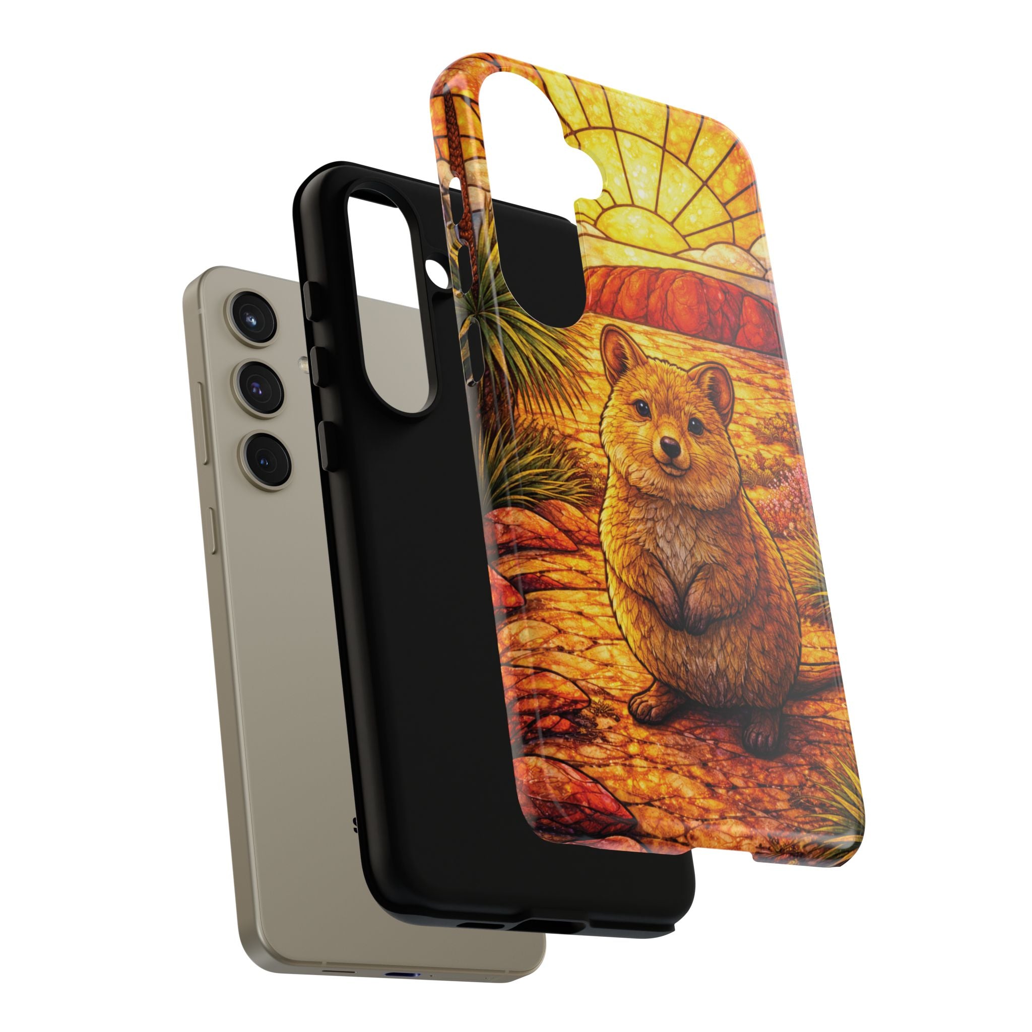 Quokka Stained-Glass Phone Case — Galaxy, iPhone & Pixel