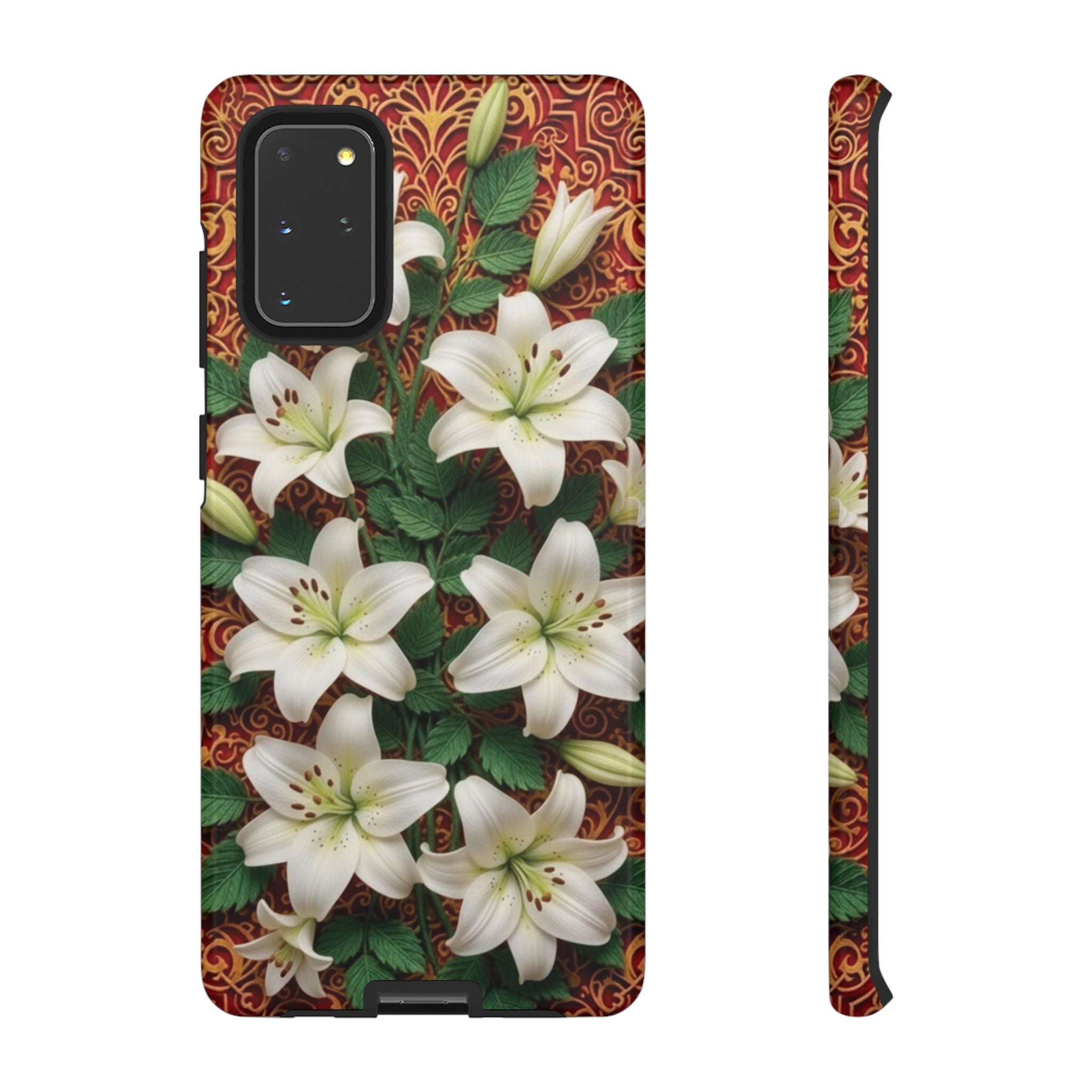 Luxury Lily Phone Case Elegant Floral Ornate Botanical Style Pristine White Bloom Motif Unique Accessory for iPhone Samsung Pixel Devices