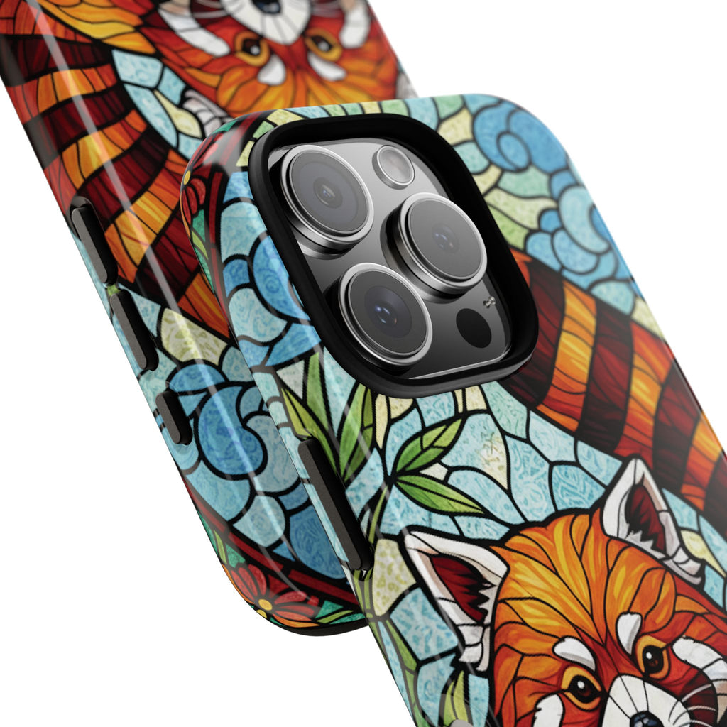 Red Panda Stained Glass Phone Case | Samsung iPhone Pixel