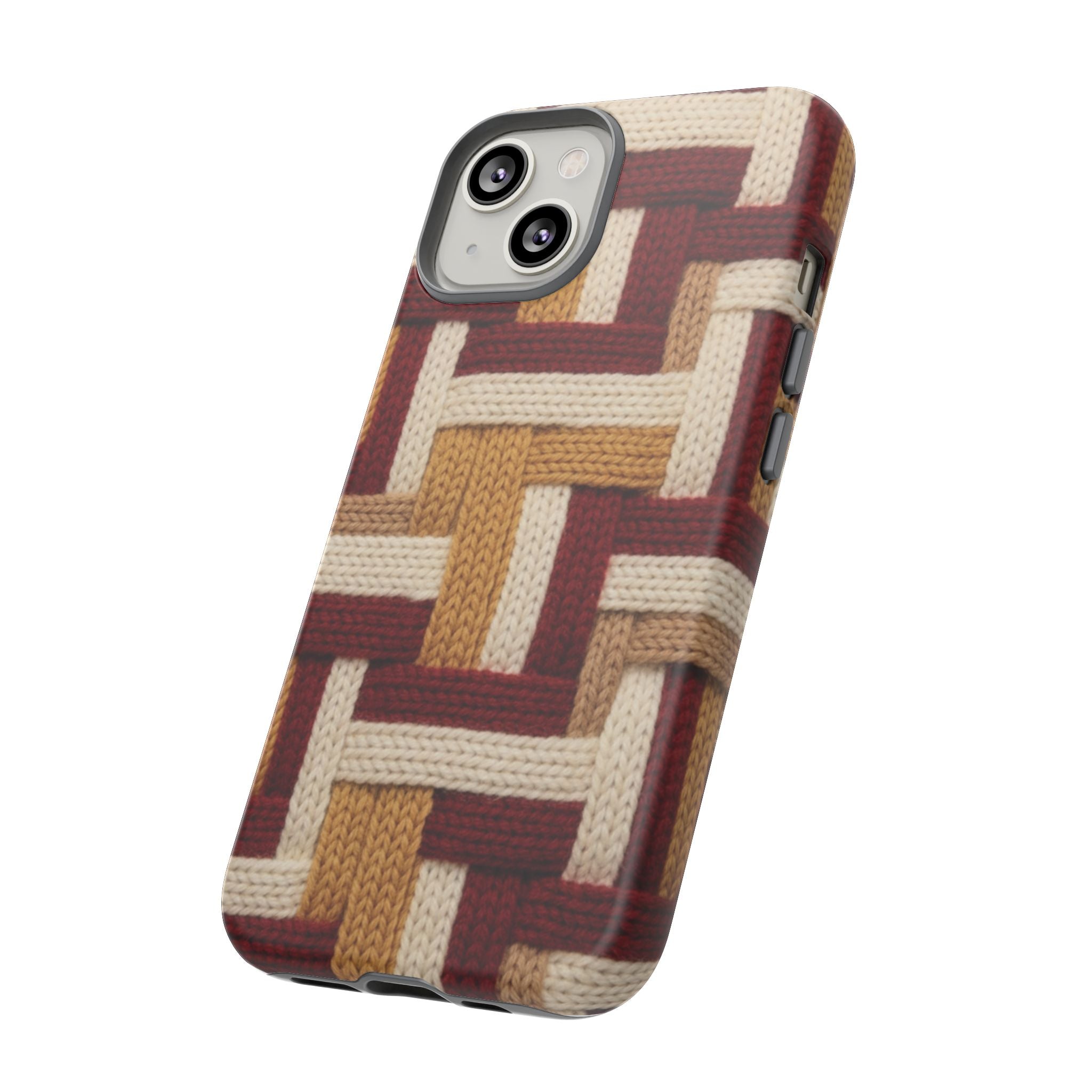 Yarn Pattern Phone Case Cozy Knit Texture Smartphone Protective Cover Elegant Design Mobile Device Cases for Samsung iPhone Pixel Models