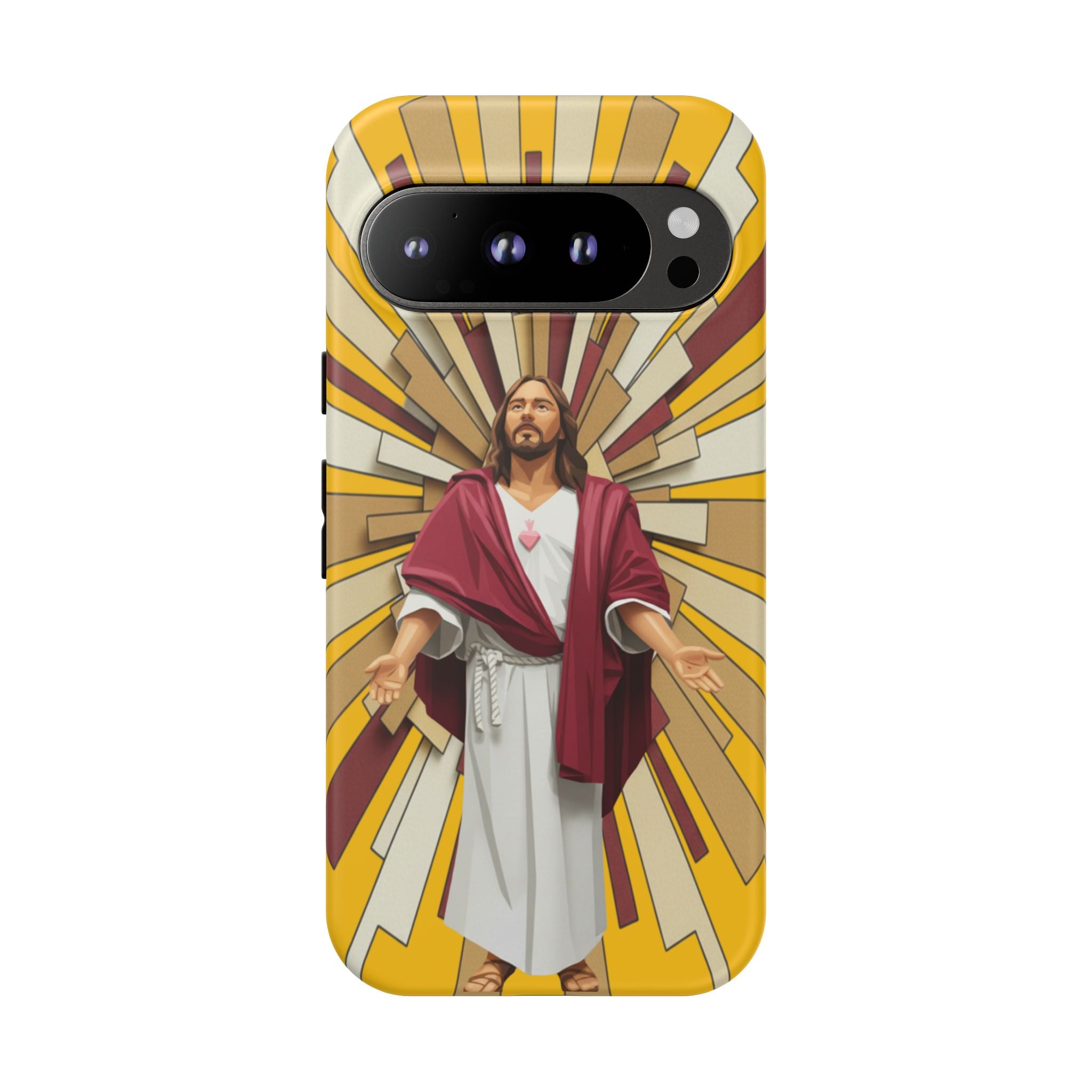 Radiant Jesus Art Phone Case | Christian Faith Inspirational Protective Cover