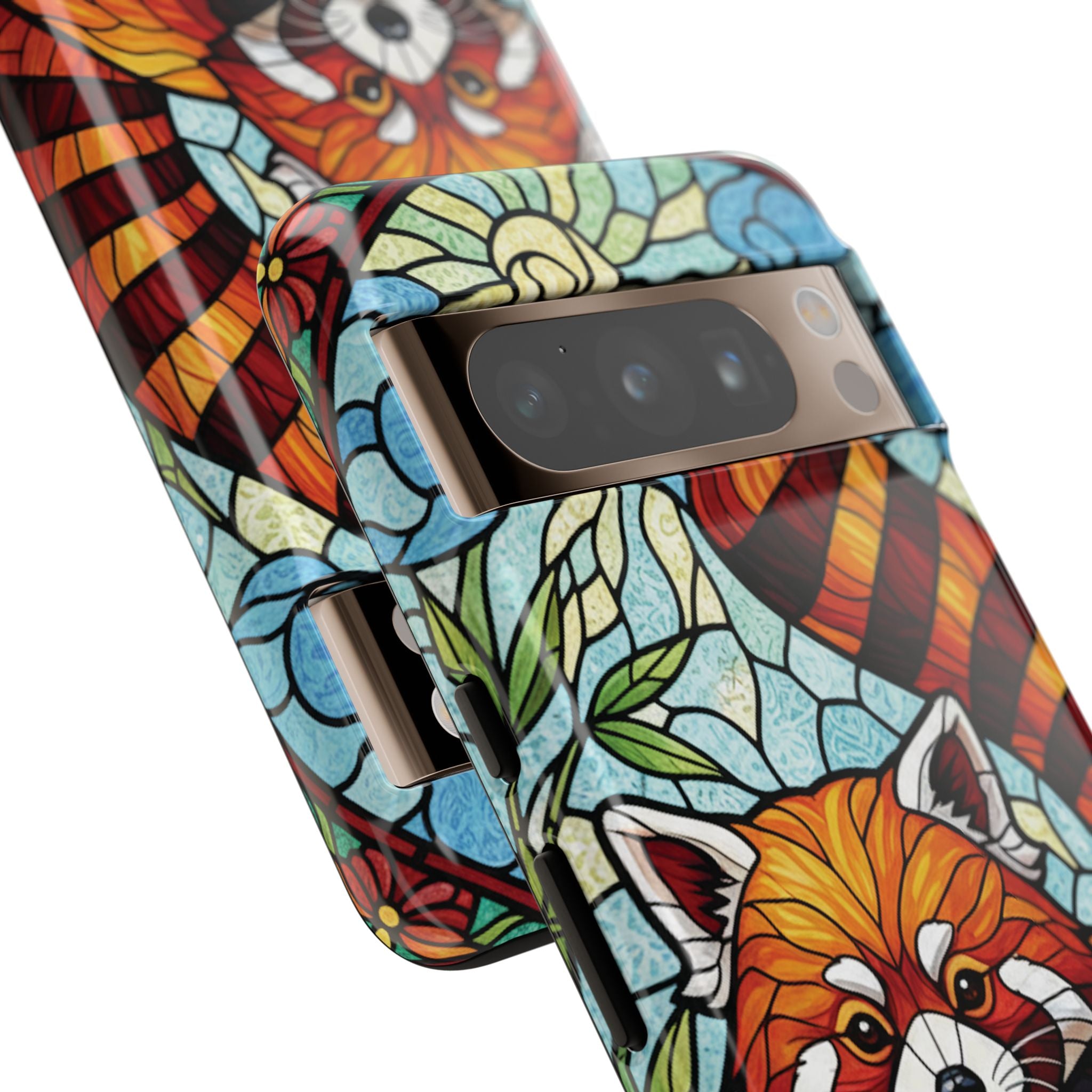 Red Panda Stained Glass Phone Case | Samsung iPhone Pixel