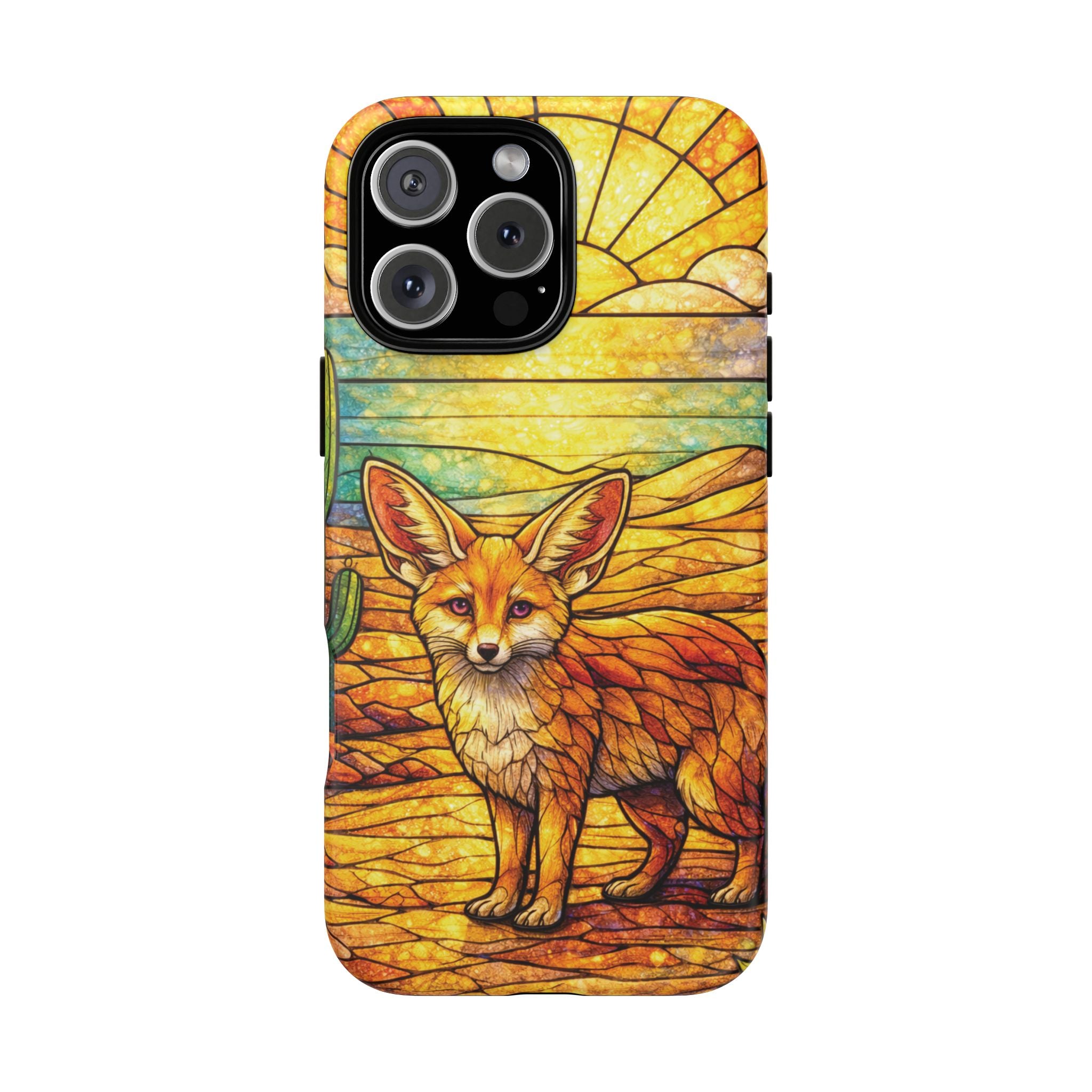 Desert Fox Stained Glass Phone Case — Galaxy & iPhone Pixel Compatible