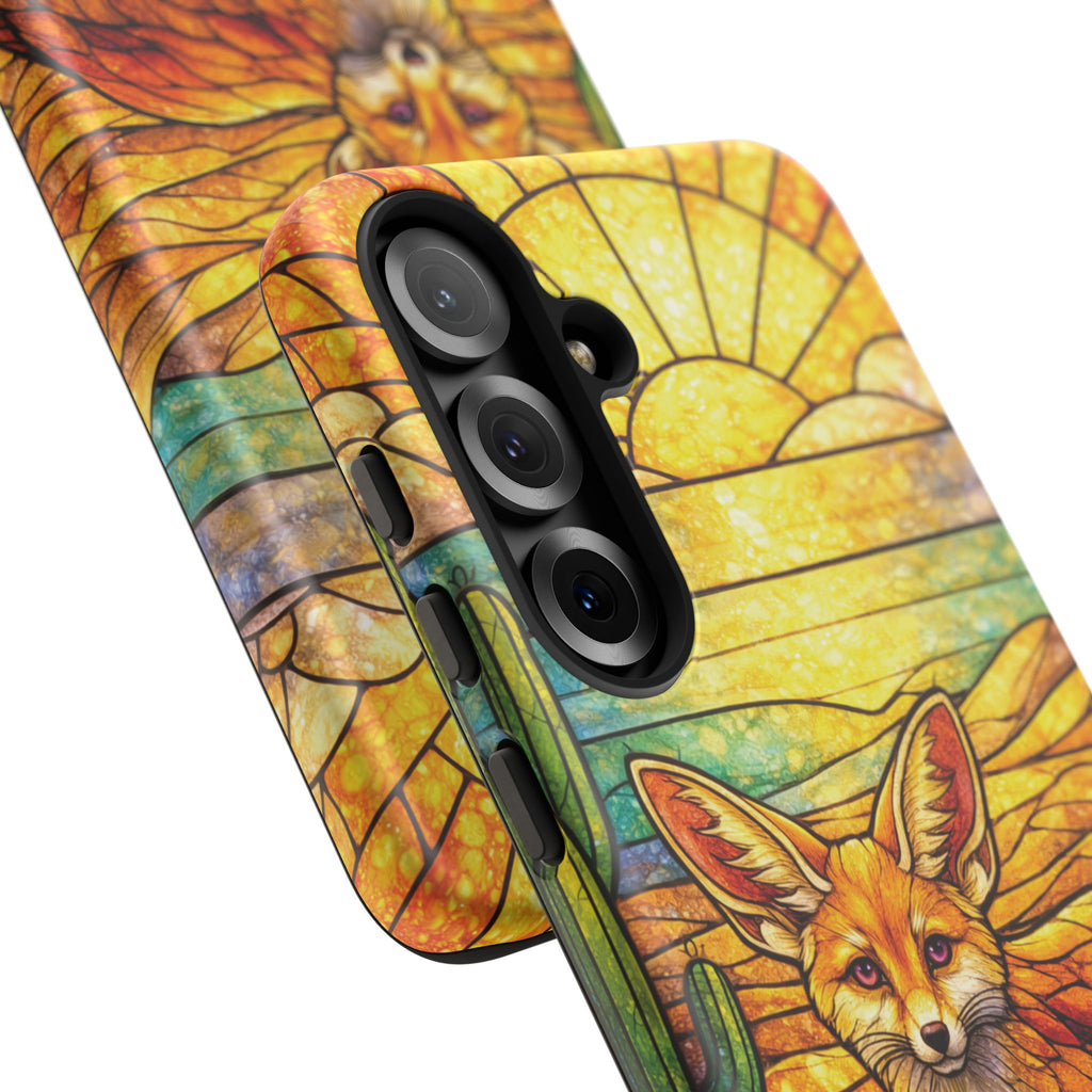 Desert Fox Stained Glass Phone Case — Galaxy & iPhone Pixel Compatible