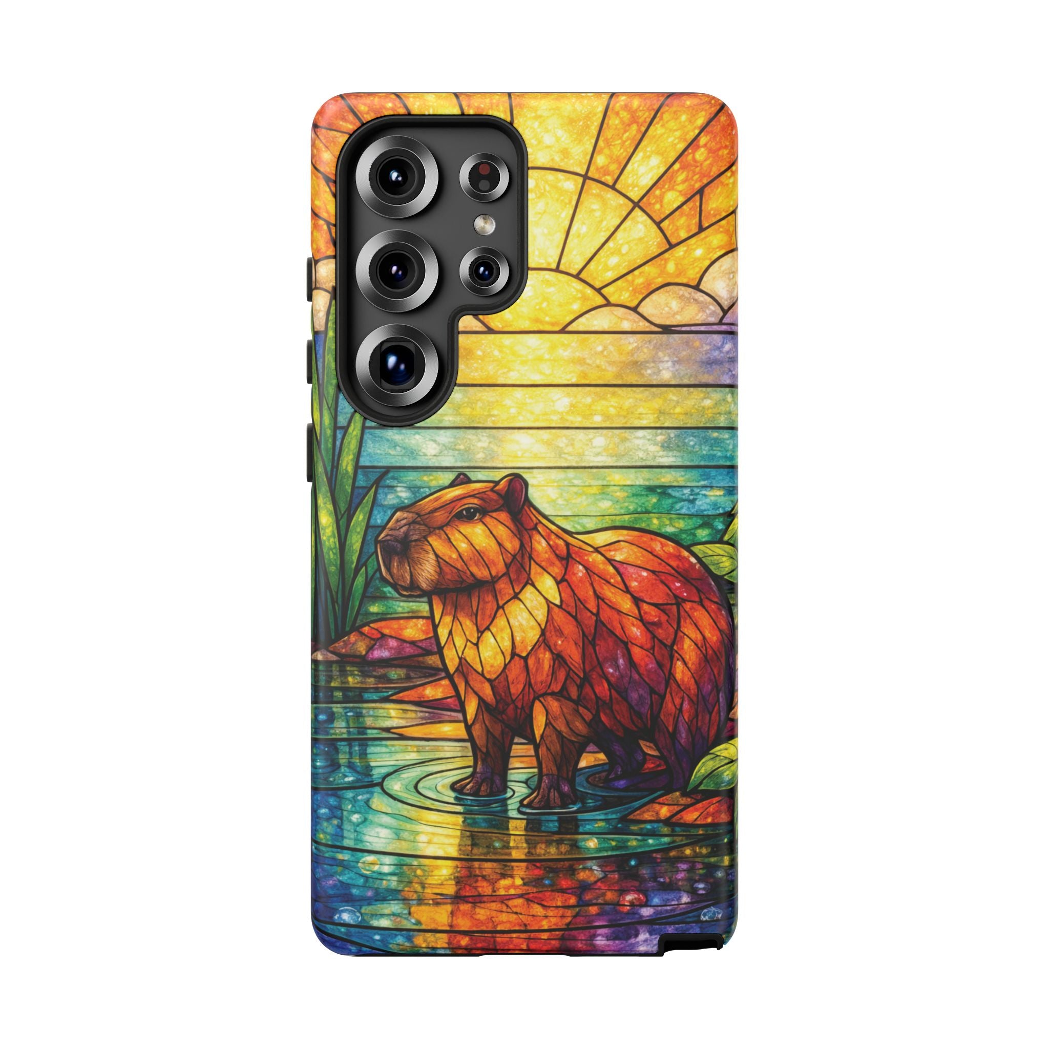 Capybara Stained Glass Galaxy Phone Case — "Tough Cases"