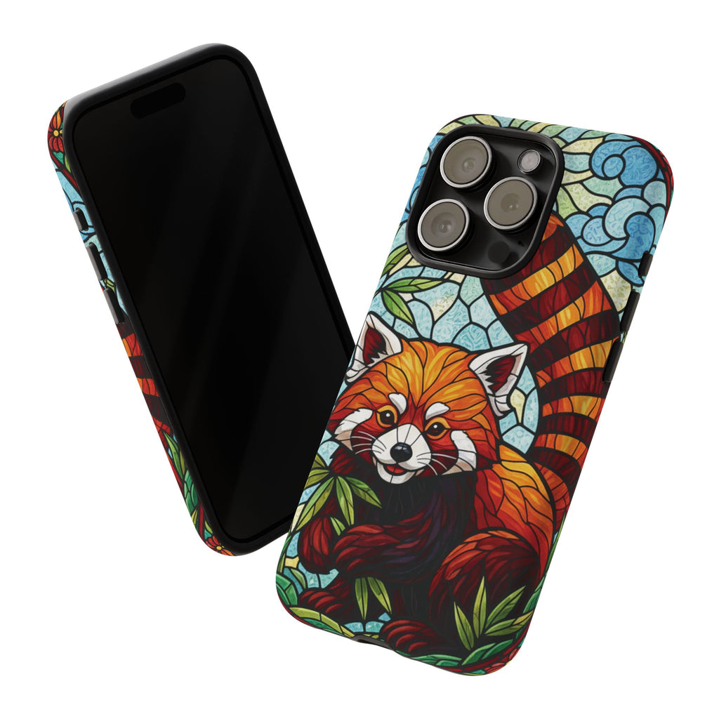 Red Panda Stained Glass Phone Case | Samsung iPhone Pixel