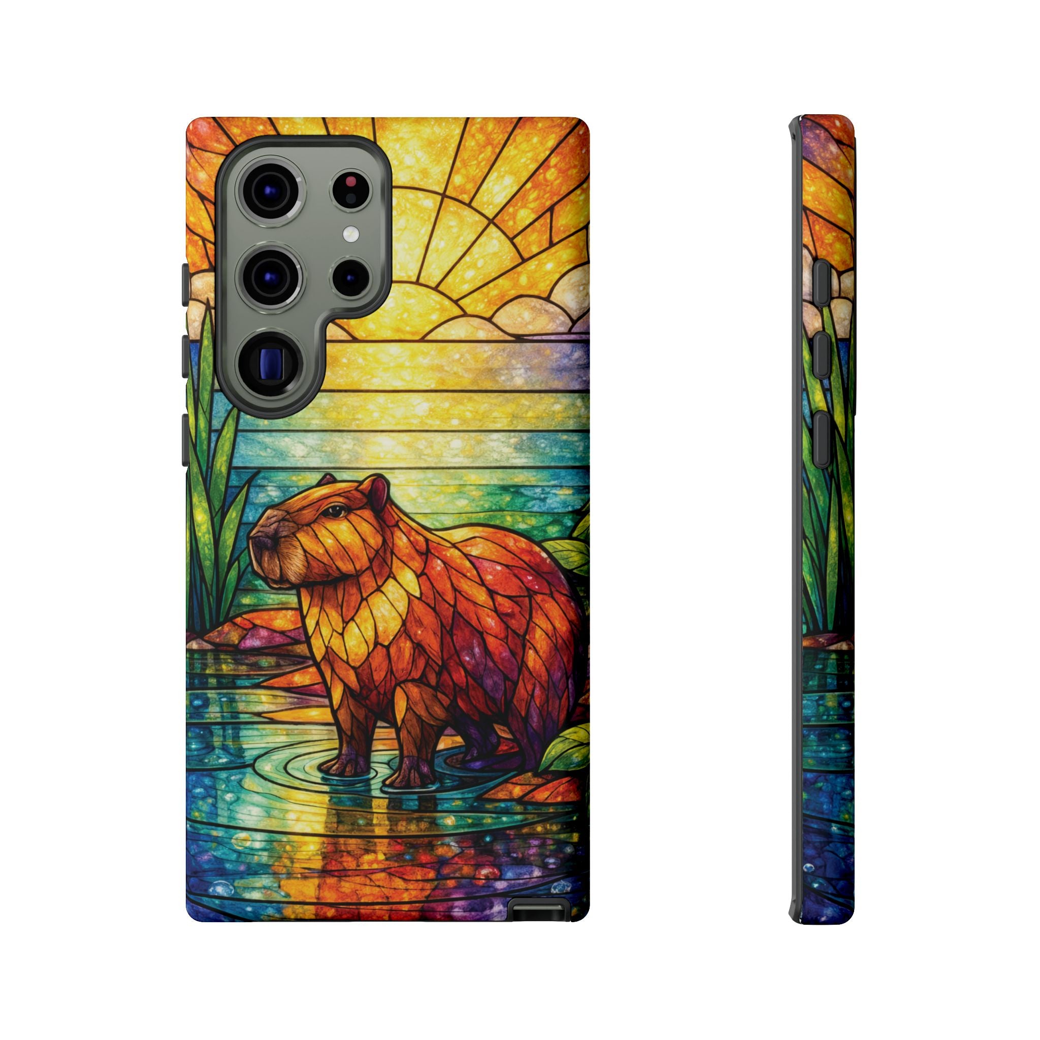 Capybara Stained Glass Galaxy Phone Case — "Tough Cases"