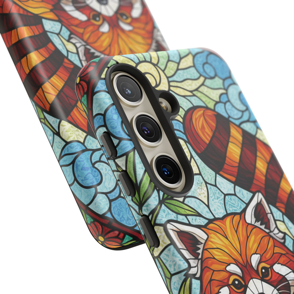 Red Panda Stained Glass Phone Case | Samsung iPhone Pixel