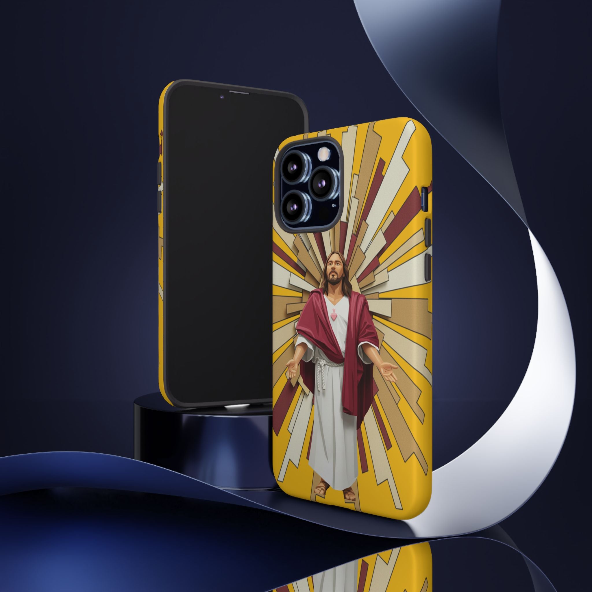 Radiant Jesus Art Phone Case | Christian Faith Inspirational Protective Cover