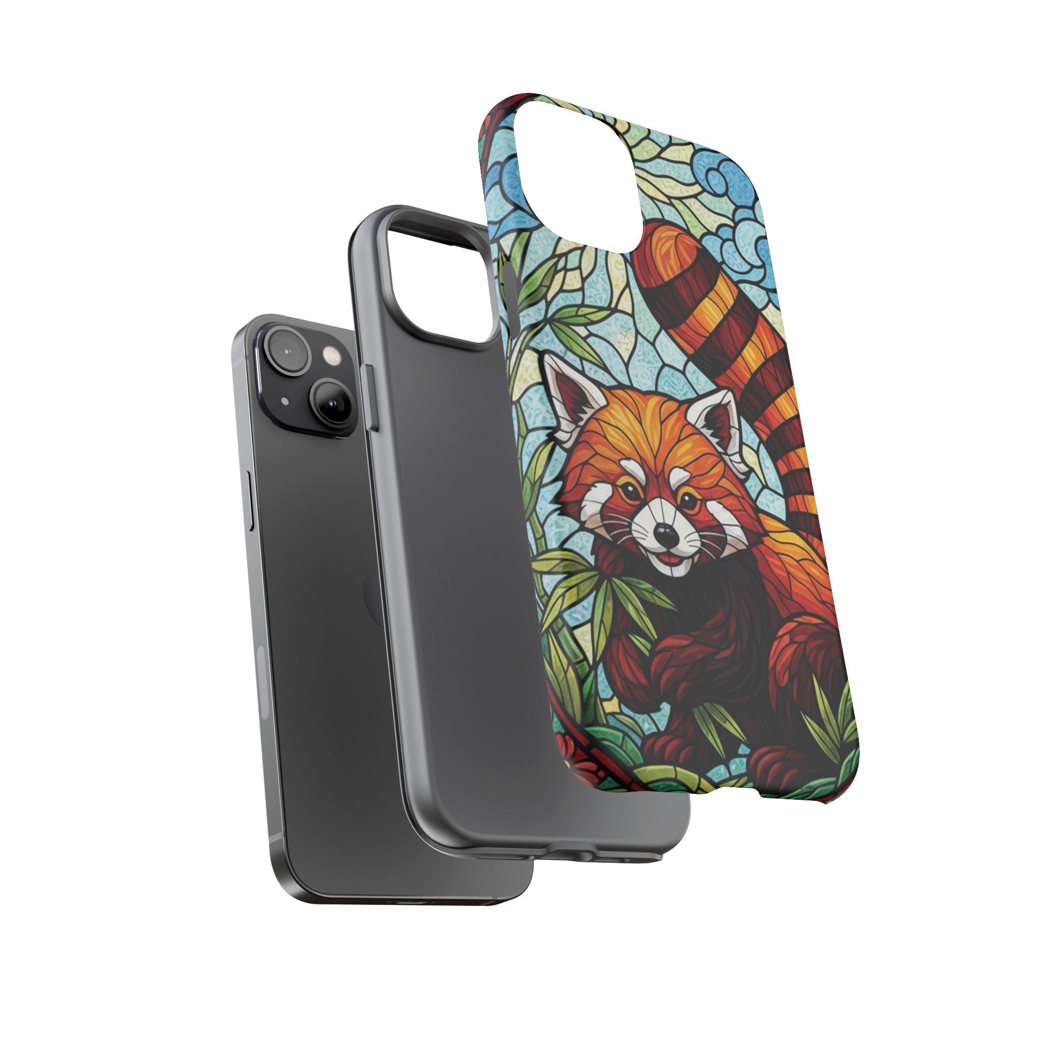 Red Panda Stained Glass Phone Case | Samsung iPhone Pixel