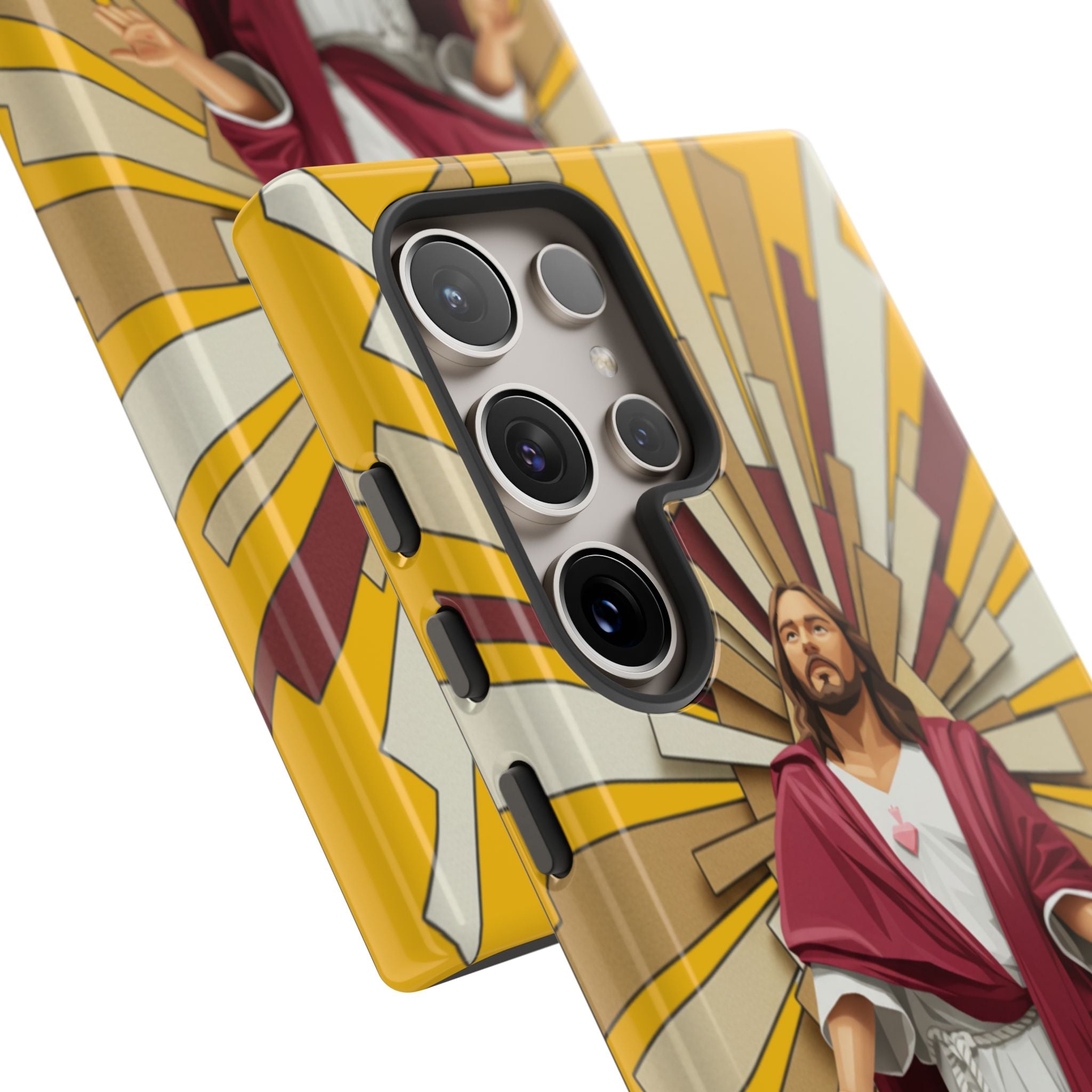 Radiant Jesus Art Phone Case | Christian Faith Inspirational Protective Cover