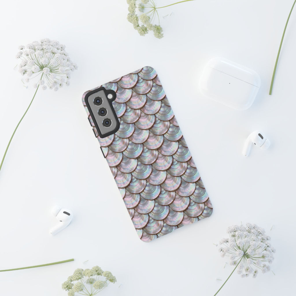 Mother of Pearl Scallop Scale Phone Case — Luxury Galaxy iPhone & Pixel