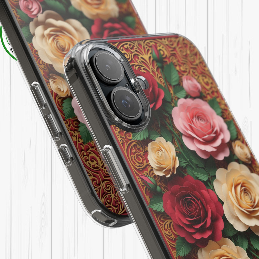 Cut-Paper Rose Bouquet Phone Case