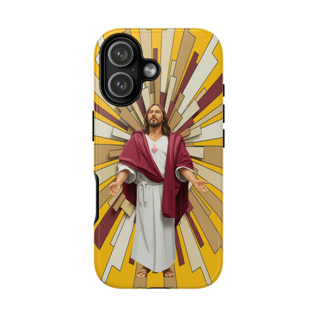 Radiant Jesus Art Phone Case | Christian Faith Inspirational Protective Cover