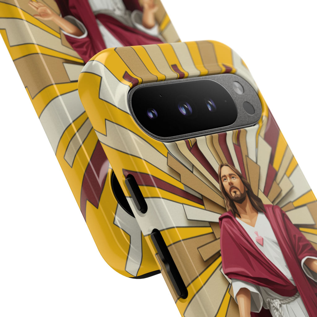 Radiant Jesus Art Phone Case | Christian Faith Inspirational Protective Cover