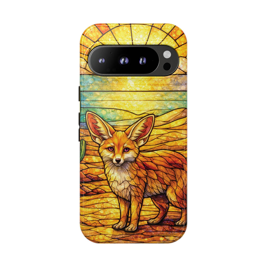 Desert Fox Stained Glass Phone Case — Galaxy & iPhone Pixel Compatible