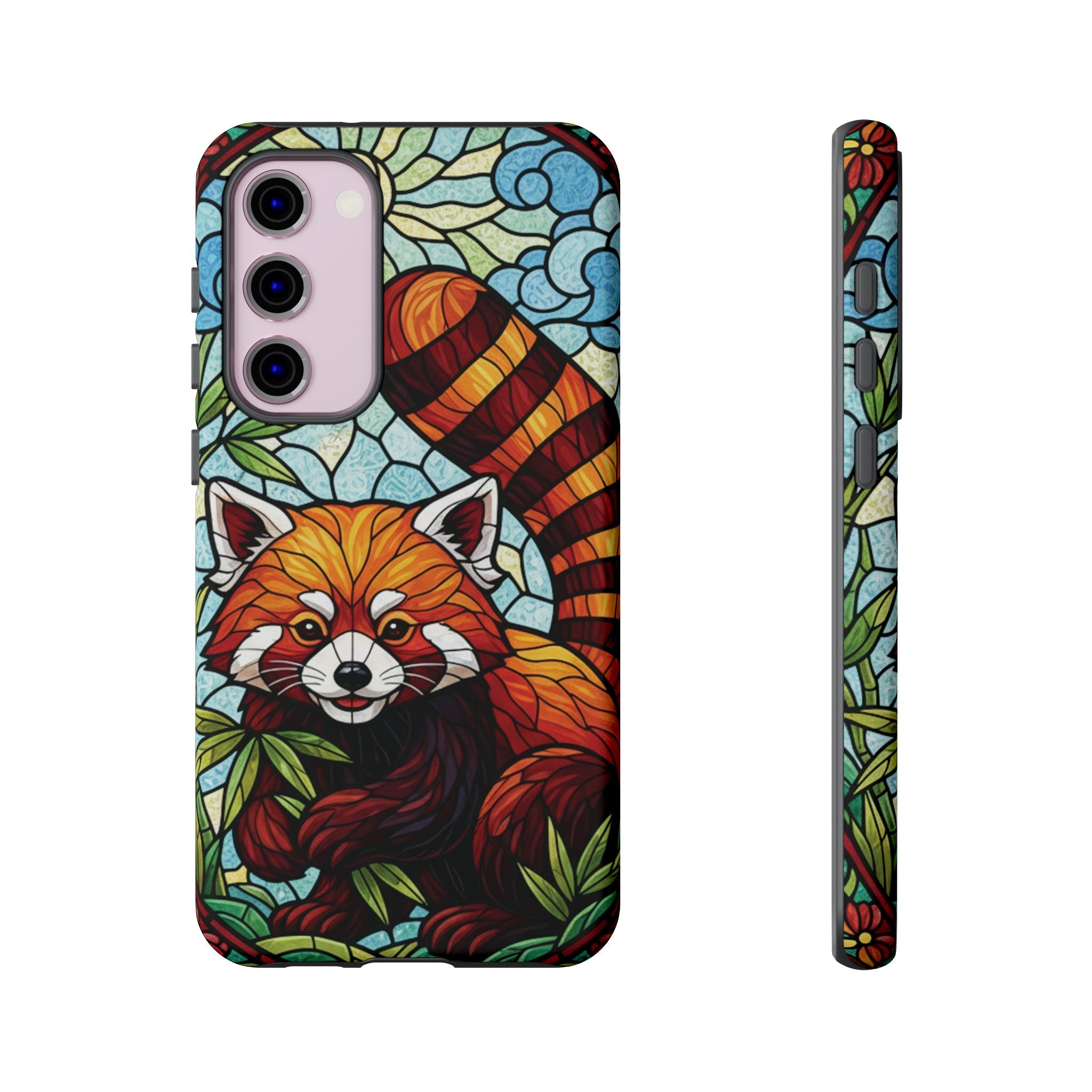 Red Panda Stained Glass Phone Case | Samsung iPhone Pixel