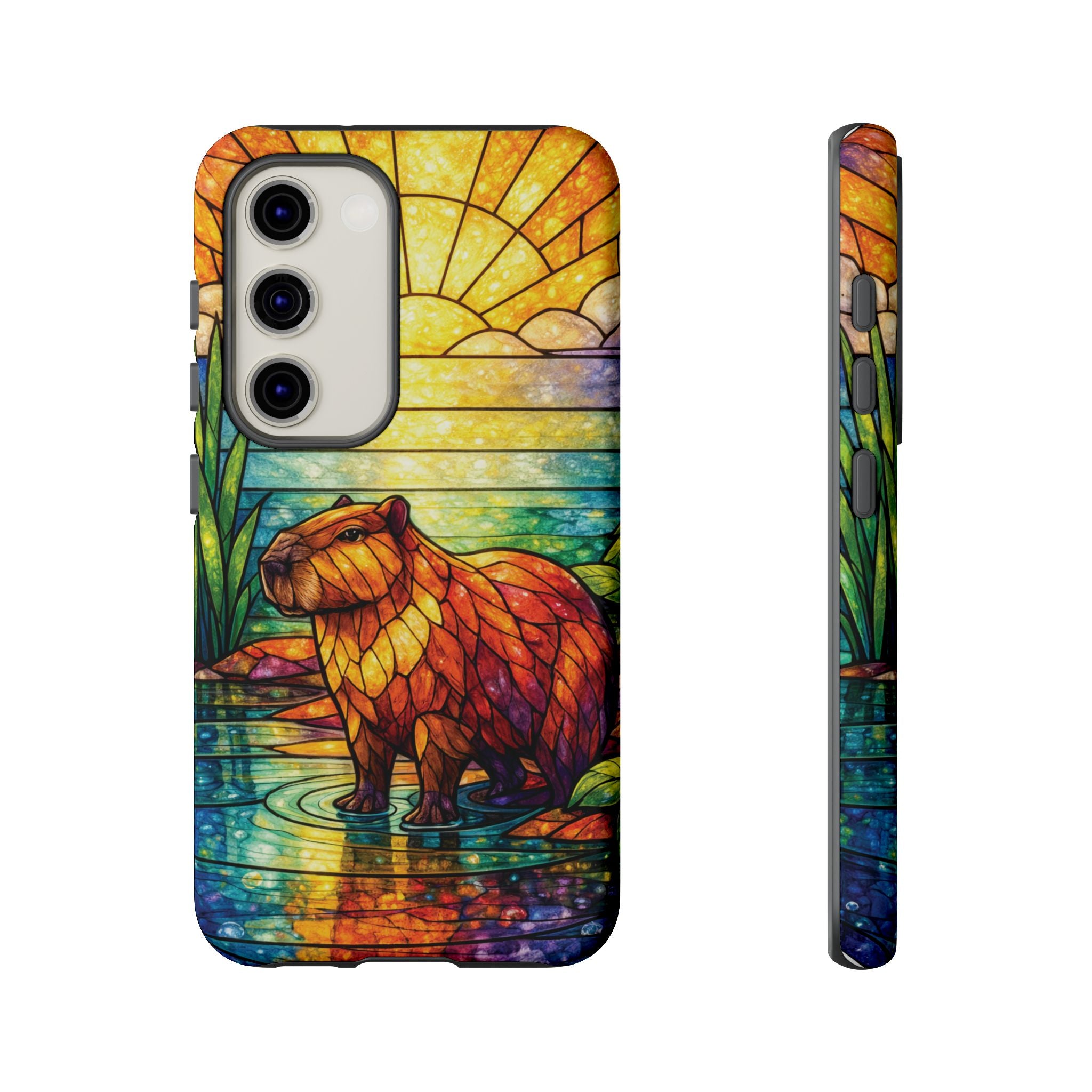Capybara Stained Glass Galaxy Phone Case — "Tough Cases"