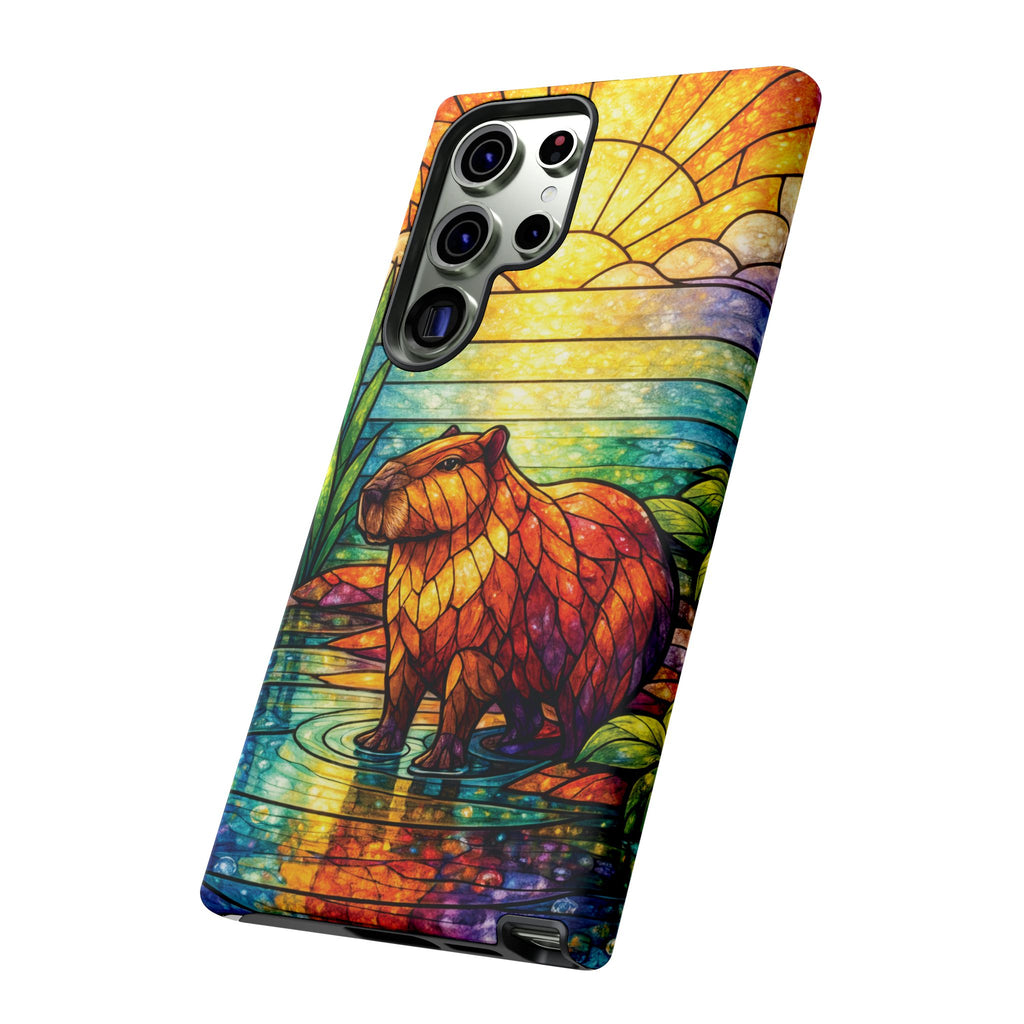 Capybara Stained Glass Galaxy Phone Case — "Tough Cases"