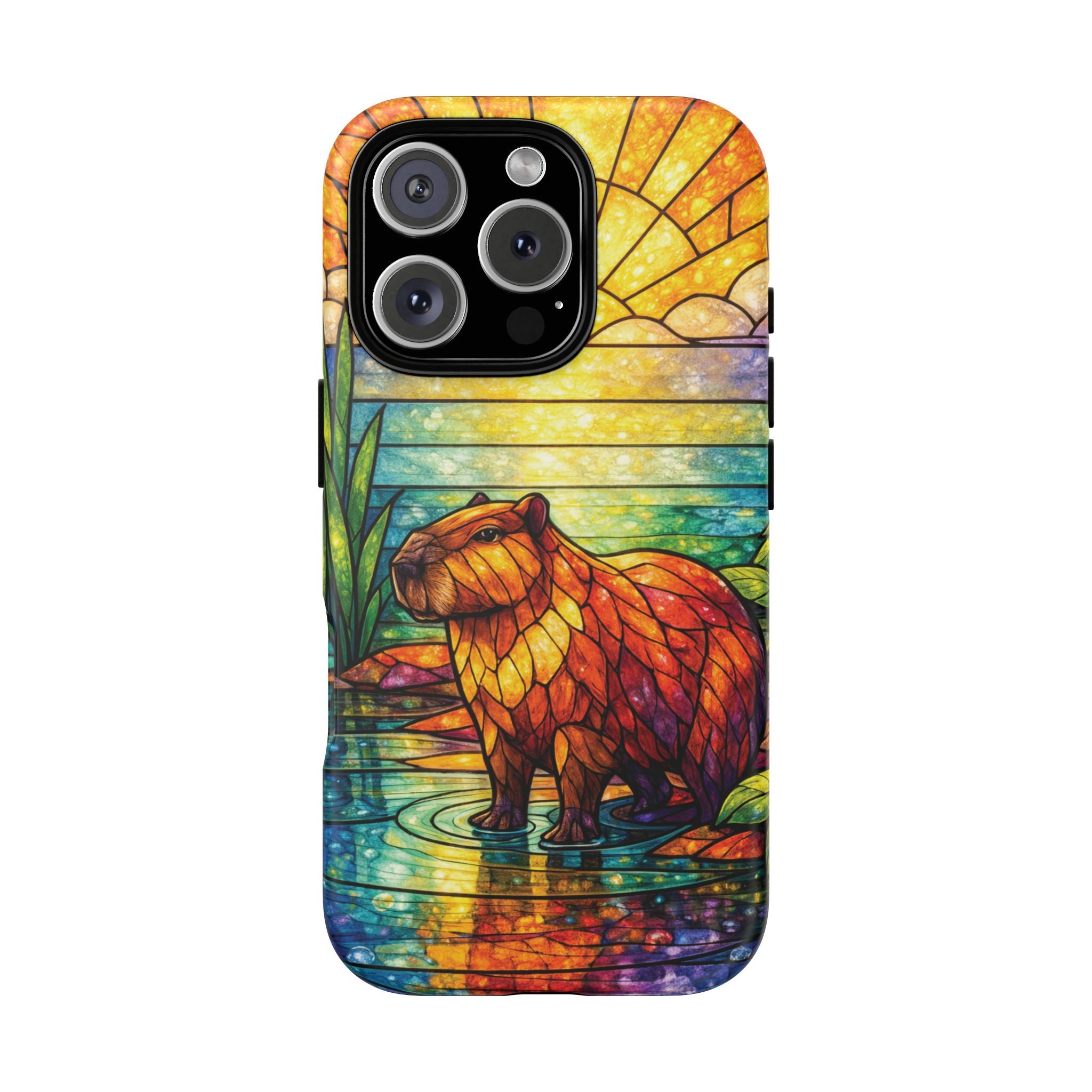 Capybara Stained Glass Galaxy Phone Case — "Tough Cases"
